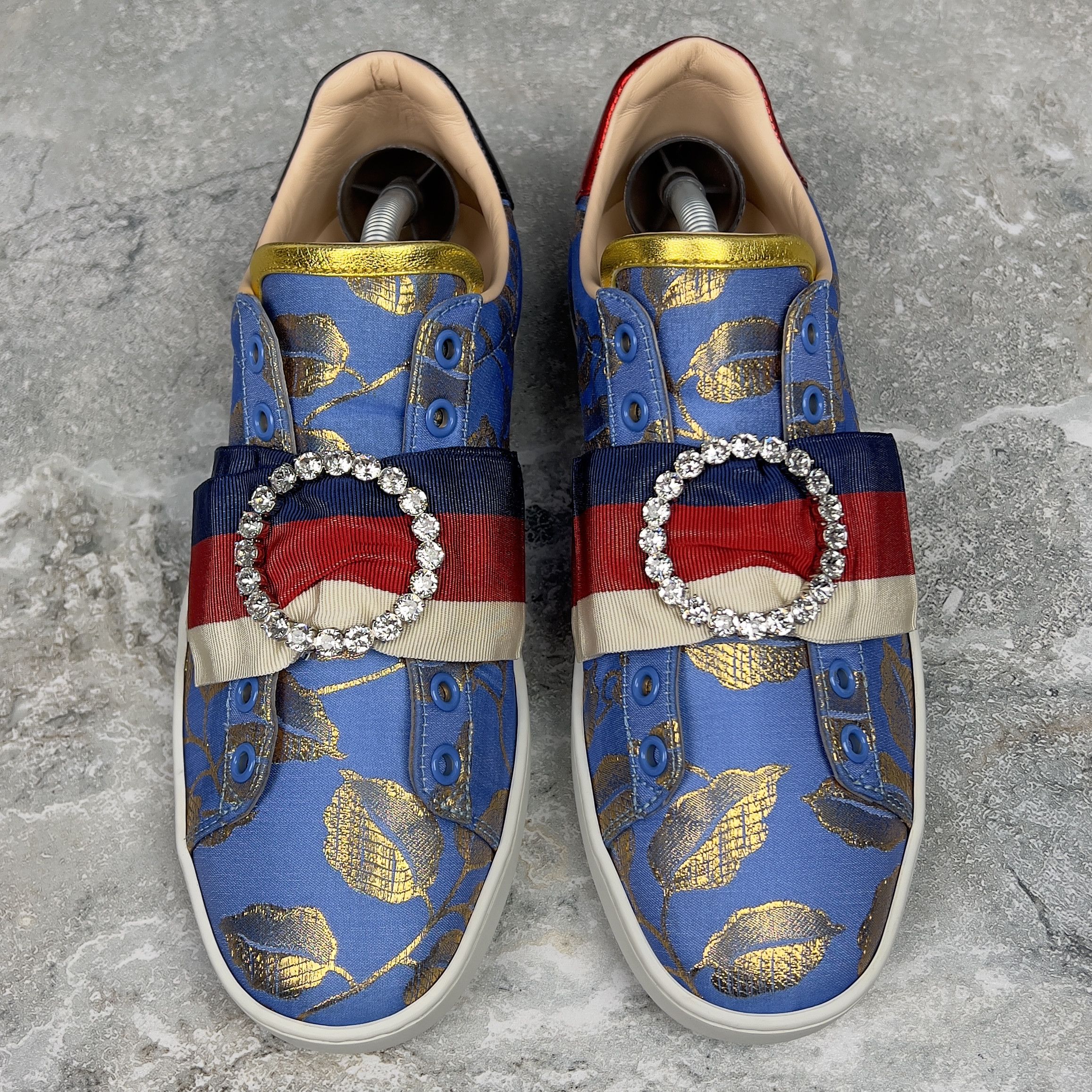Gucci GUCCI Ace Sneakers Crystal Sylvie Lace Size US 7.5 / IT 37.5 - 3 Thumbnail