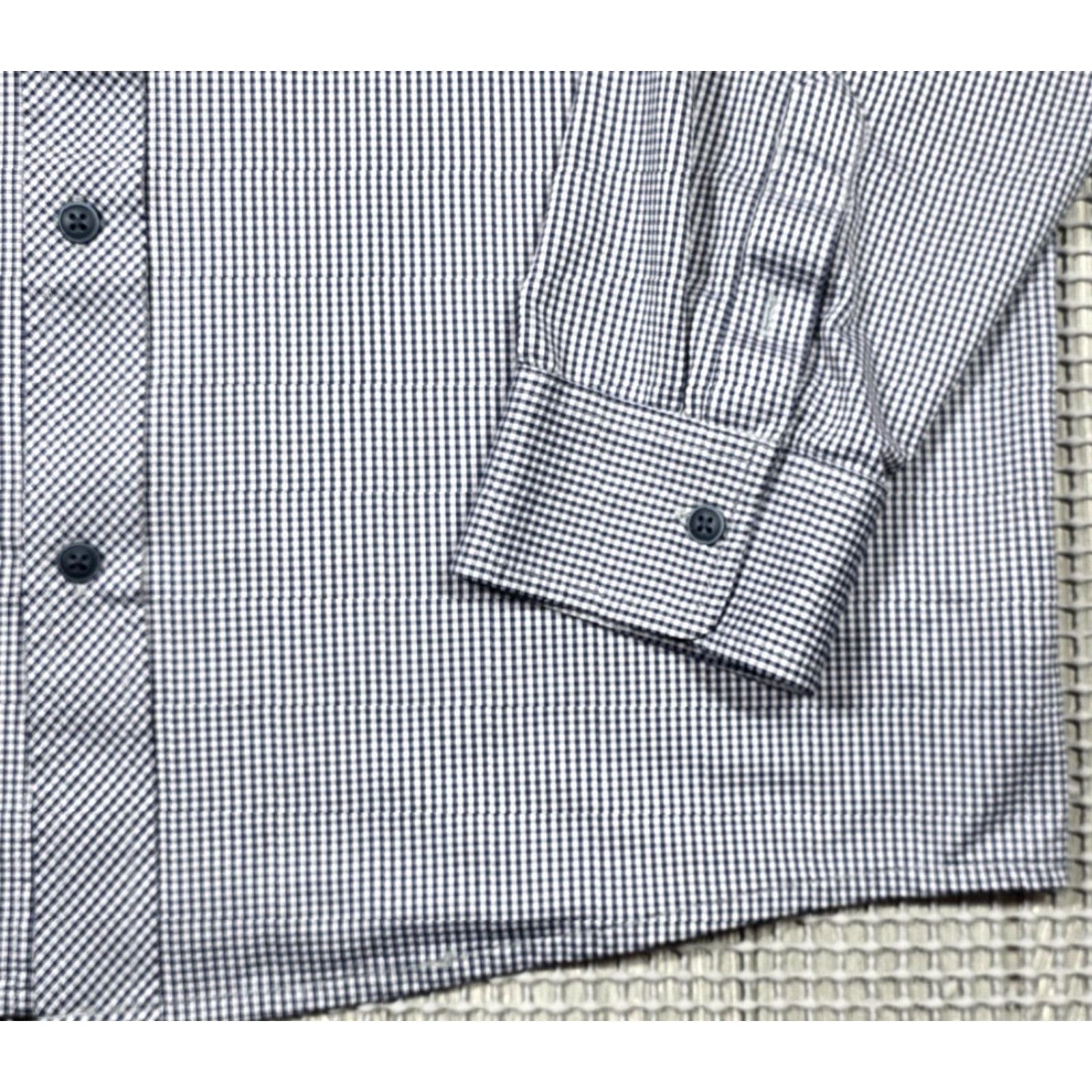 TravisMathew Travis Mathew Shirt Mens XL Black White Check Button Up Long Sleeve Performance Size US XL / EU 56 / 4 - 4 Thumbnail