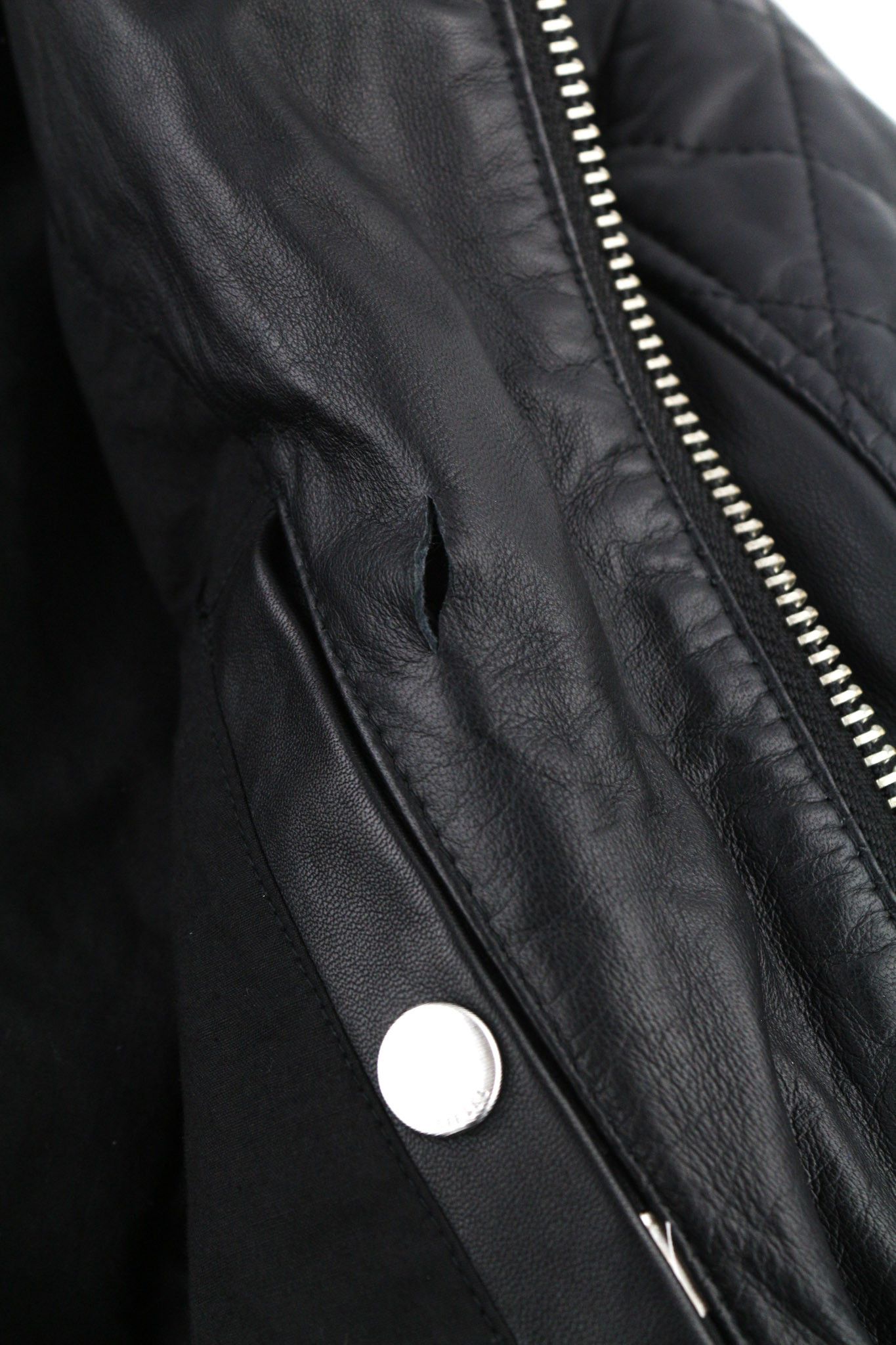 Diesel L-MARTON S Black Leather Band Neck Zip Jacket 81726 Size US S / EU 44-46 / 1 - 10 Thumbnail