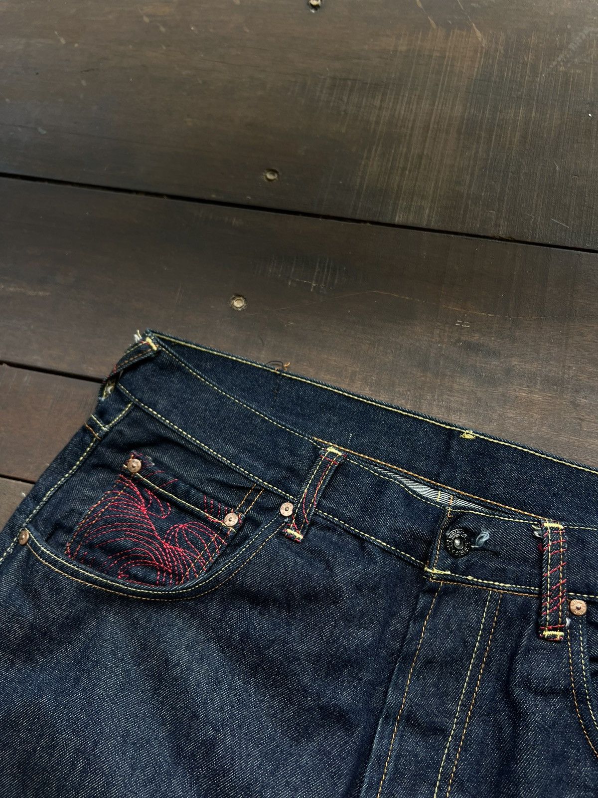 RMC Jeans RMC VINTAGE EMBROIDED RARE JAPANESE JEANS DENIM EVISU STYLE Size US 36 / EU 52 - 5 Thumbnail