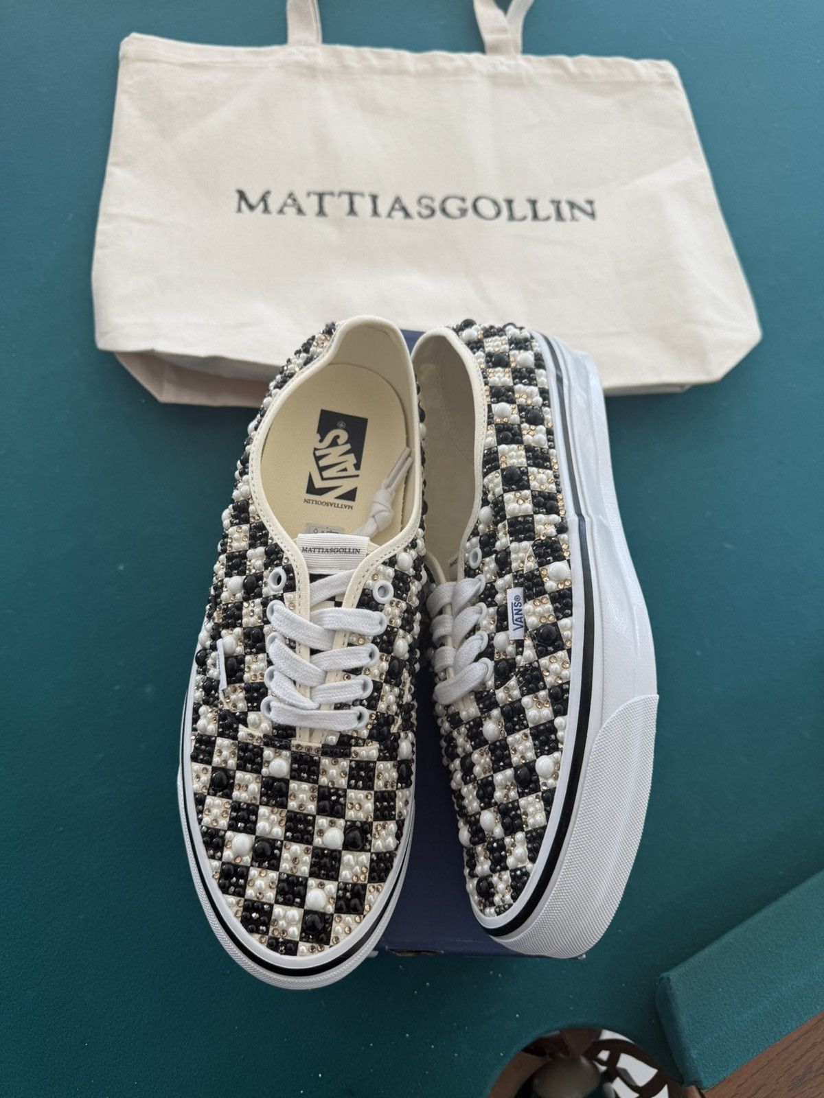 Vans Vans Authentic LX Mattias Gollin Autentiche Checkerboard Size US 10.5 / EU 43-44 - 4 Thumbnail
