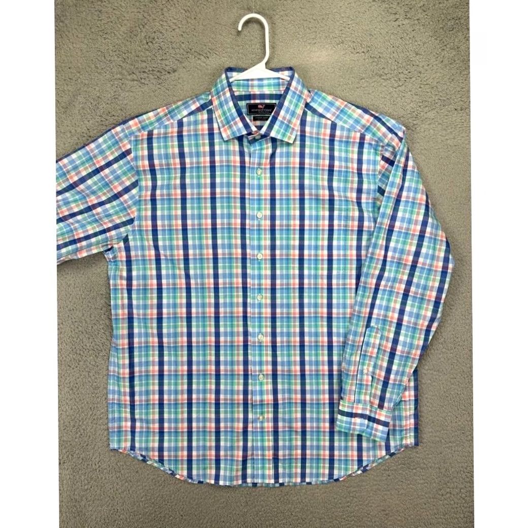 Vineyard Vines Vineyard Vines Shirt Adult XL Cooper Blue Madras Plaid Button Up Long Sleeve Men Size US XL / EU 56 / 4 - 3 Thumbnail
