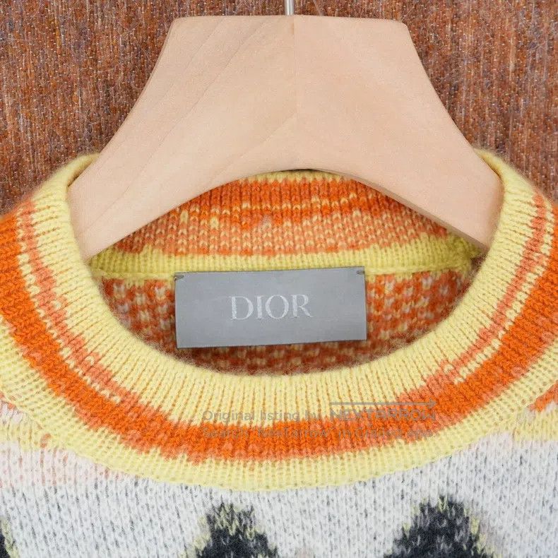 Dior Dior SS24 colour block pattern inlaid cashmere wool sweate Size US XS / EU 42 / 0 - 3 Thumbnail