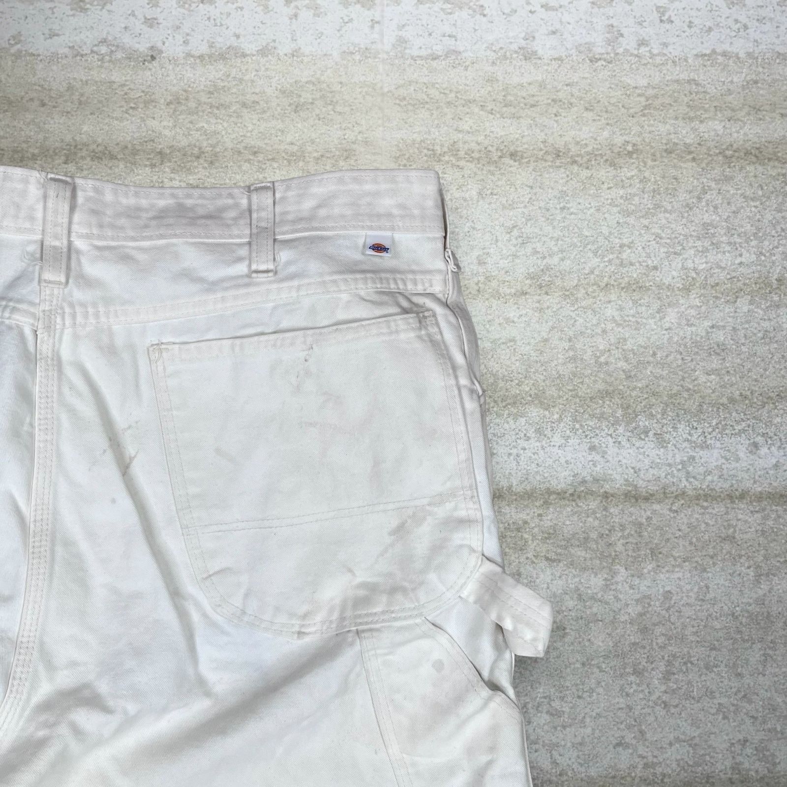 Dickies Vintage 90s Dickies Carpenter Pants 36x34 Baggy White Canvas Size US 36 / EU 52 - 3 Thumbnail