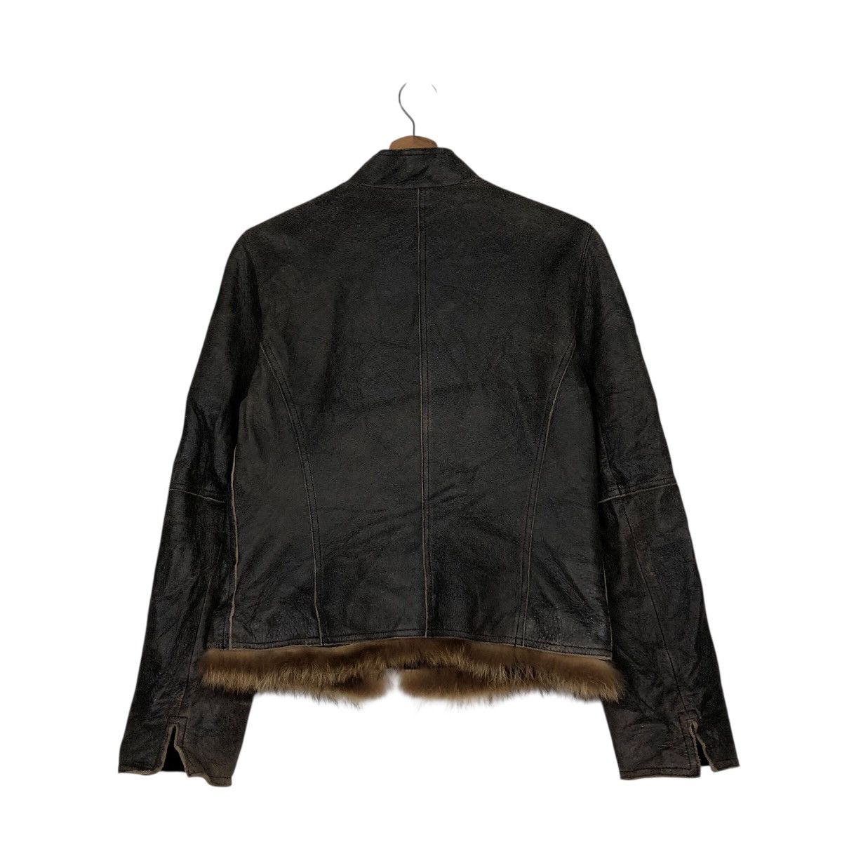 Japanese Brand Vintage Biker Leather Jacket Doney Blanket Fur Issey Miyake Size US M / EU 48-50 / 2 - 9 Thumbnail