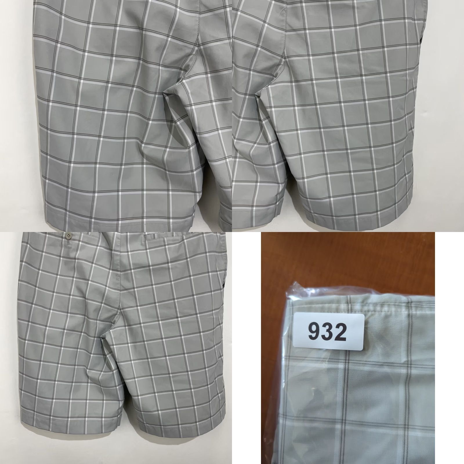 Nike Nike Golf Men’s Shorts Bermuda 35 White Grey Plaid Flat Front Dri Fit Casual Summer Spring Fall Mens Size US 35 - 9 Thumbnail