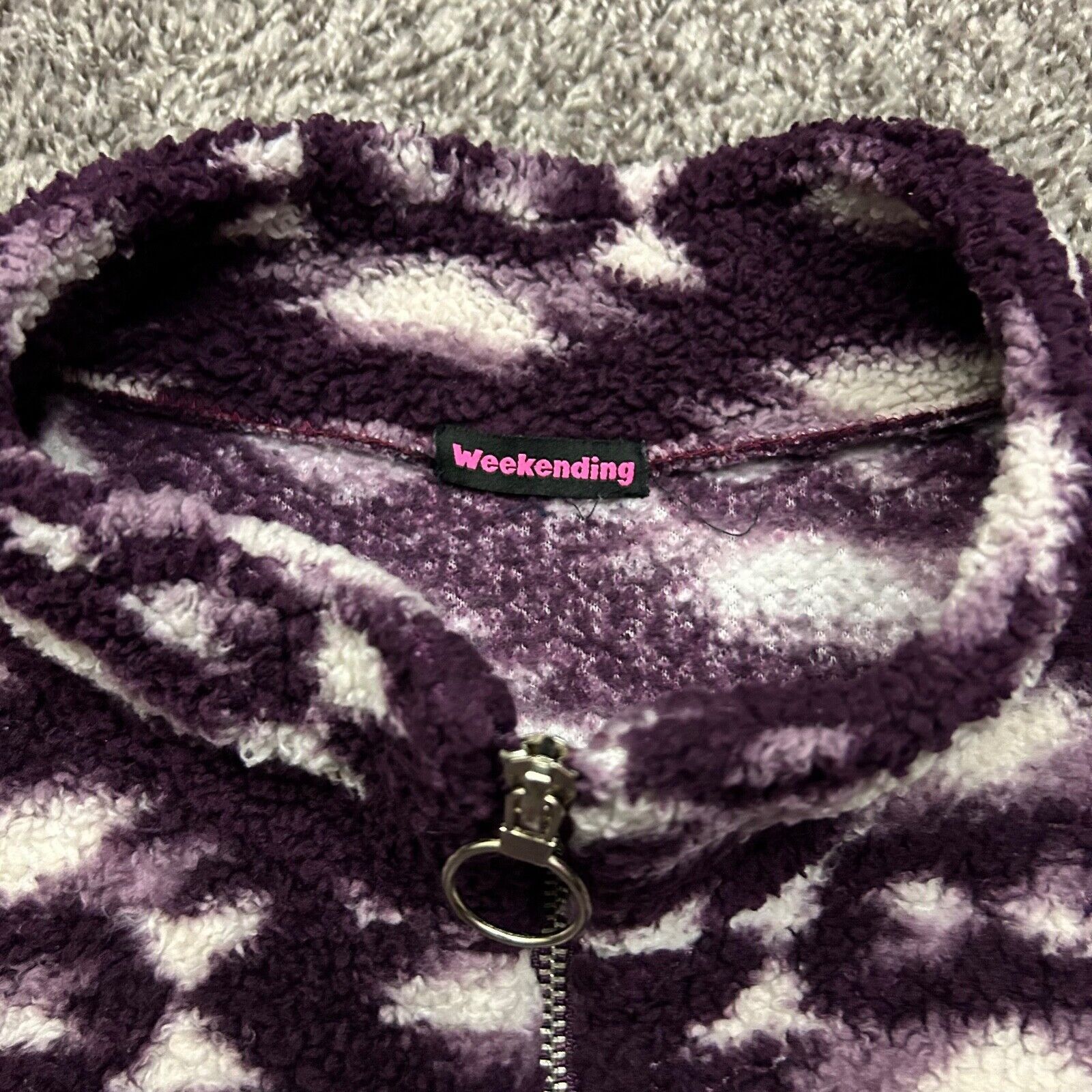 Vintage Fleece Jacket 1/4 Zip Pullover Soft Lightweight y2k Purple Size M / US 6-8 / IT 42-44 - 3 Thumbnail