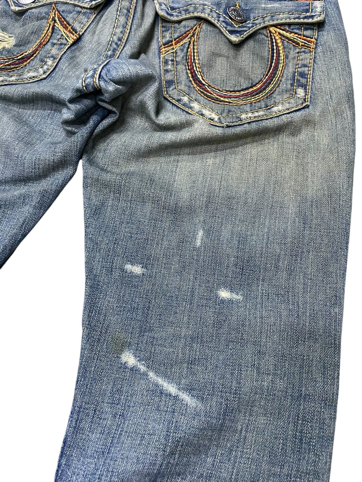 Hysteric Glamour × True Religion True Religion Rainbow Joey Heavy Stitched Distressed Jeans Size US 32 / EU 48 - 19 Thumbnail