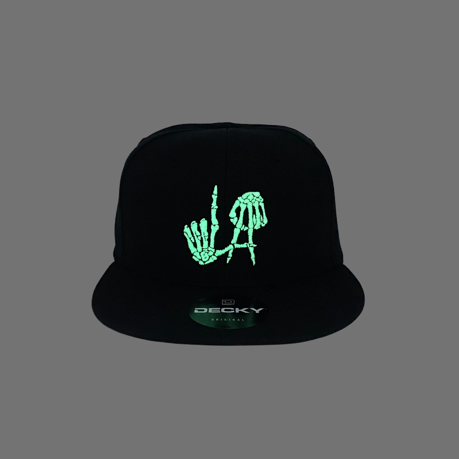Other Los Angeles Bones Snapback Hat All Black GLOW In The Dark Size ONE SIZE - 2 Thumbnail