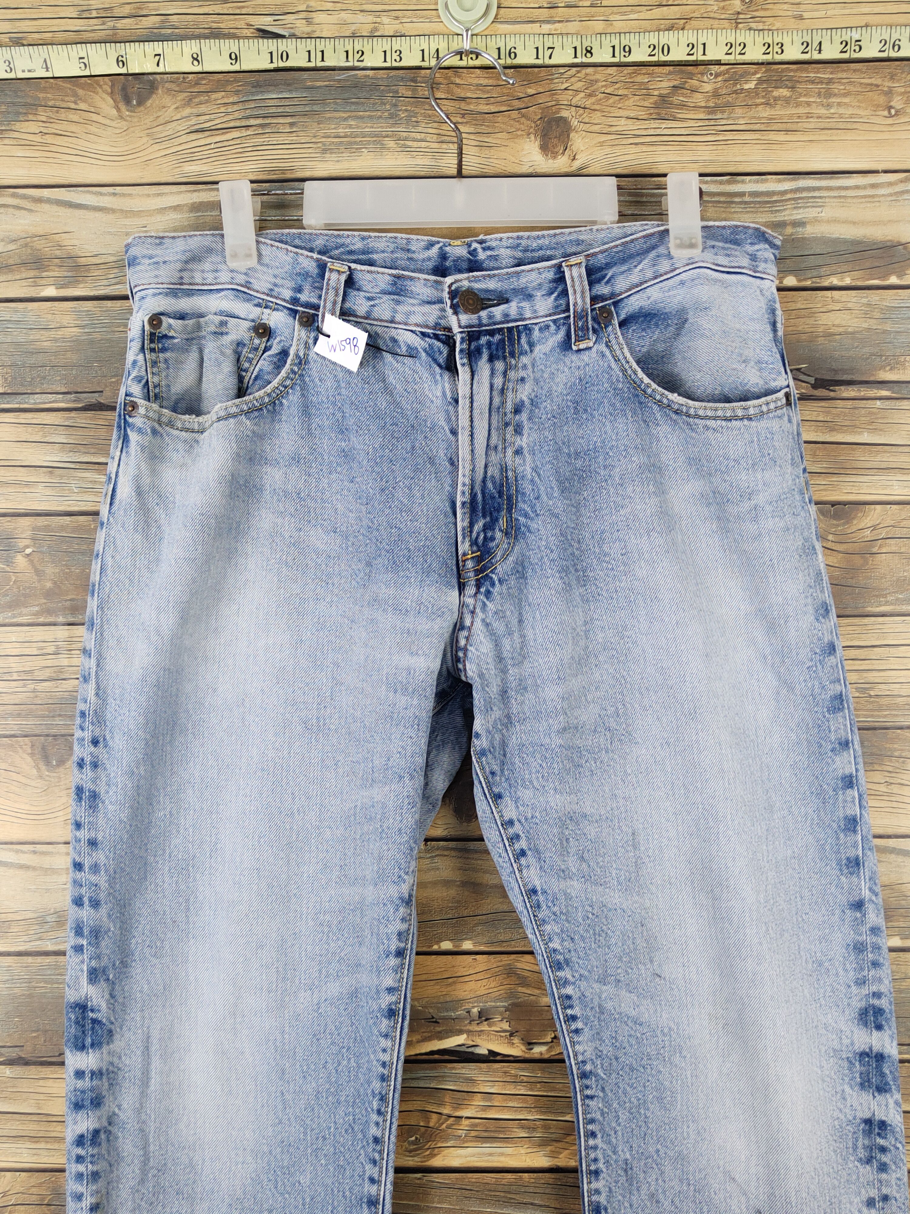 GU GU Light Blue Distressed Ripped denim Jeans #W1598 Size US 32 / EU 48 - 2 Thumbnail