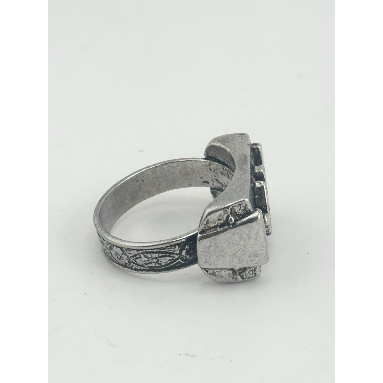 Vintage Vintage adjustable silver tone ring Size ONE SIZE - 2 Thumbnail