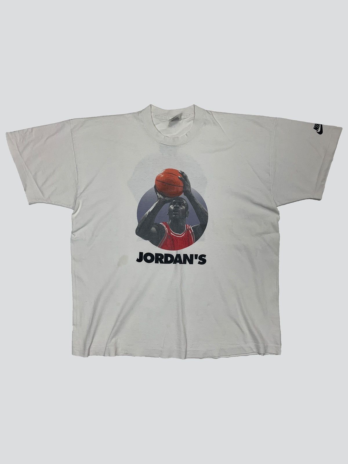 image of Jordan Nike Vintage Michael Jordan T Shirt Jordan’S Back Shirt 90's Nike in White, Men's (Size XL)