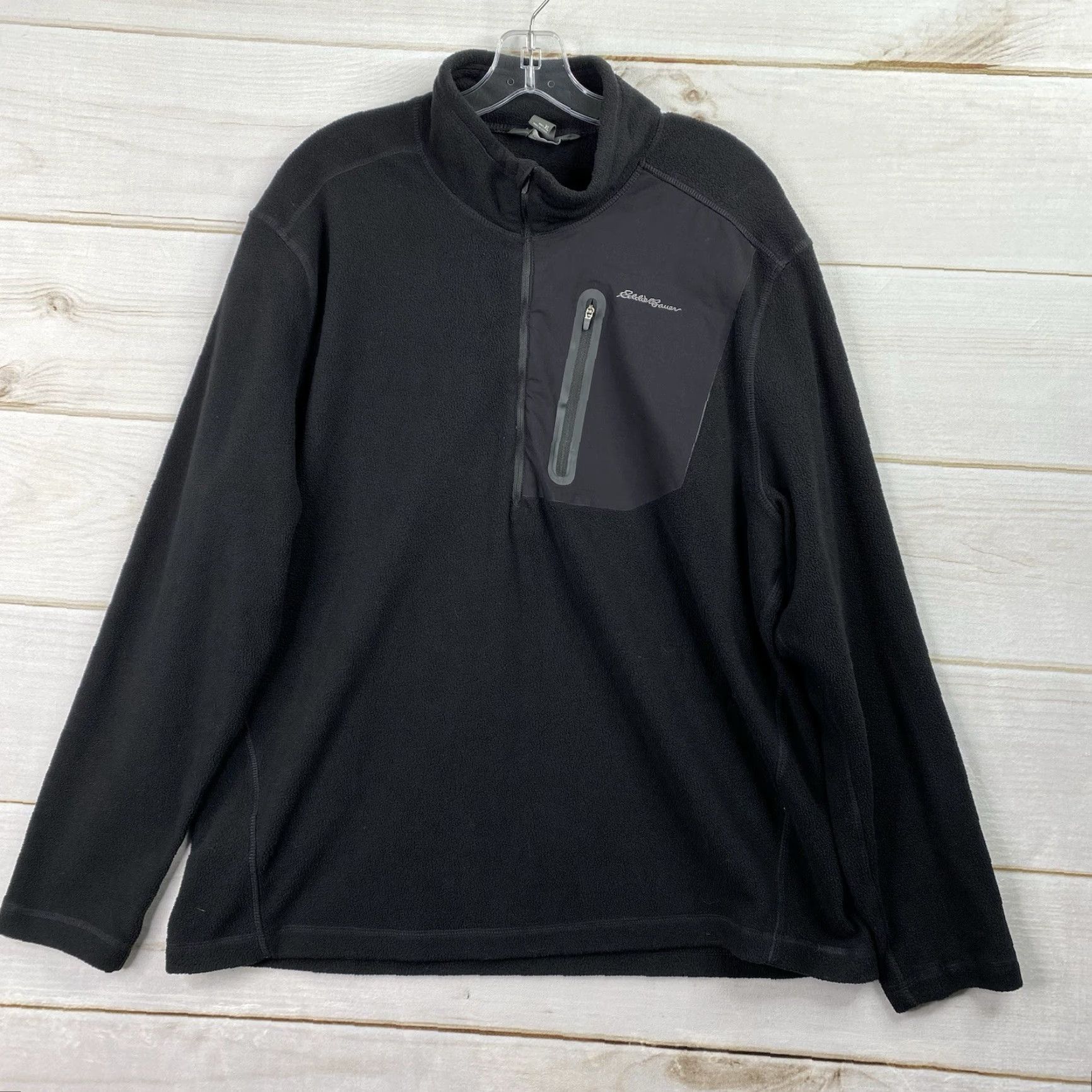 Eddie Bauer Eddie Bauer Pullover Mens XL Black Performance Half Zip Fleece Lightweight Size US XL / EU 56 / 4 - 2 Thumbnail
