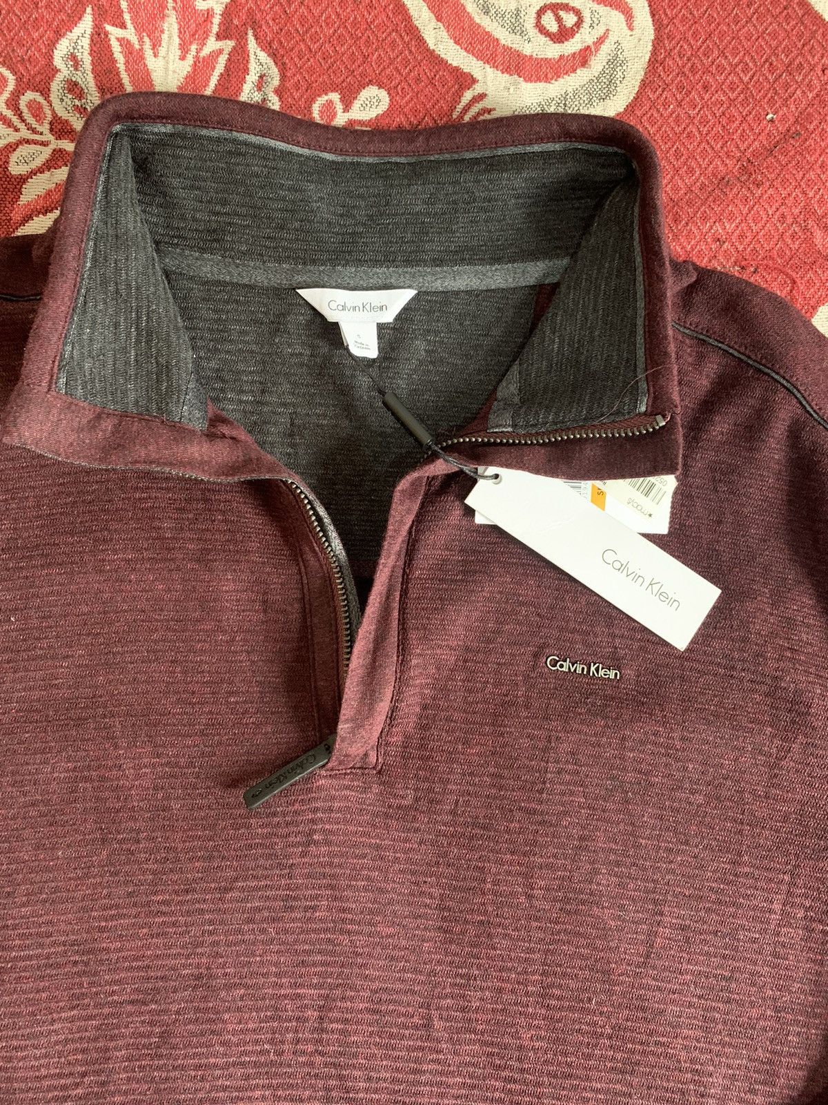 Calvin Klein Calvin Klein New Mens Quarter-Zip🔥 Size US S / EU 44-46 / 1 - 3 Thumbnail