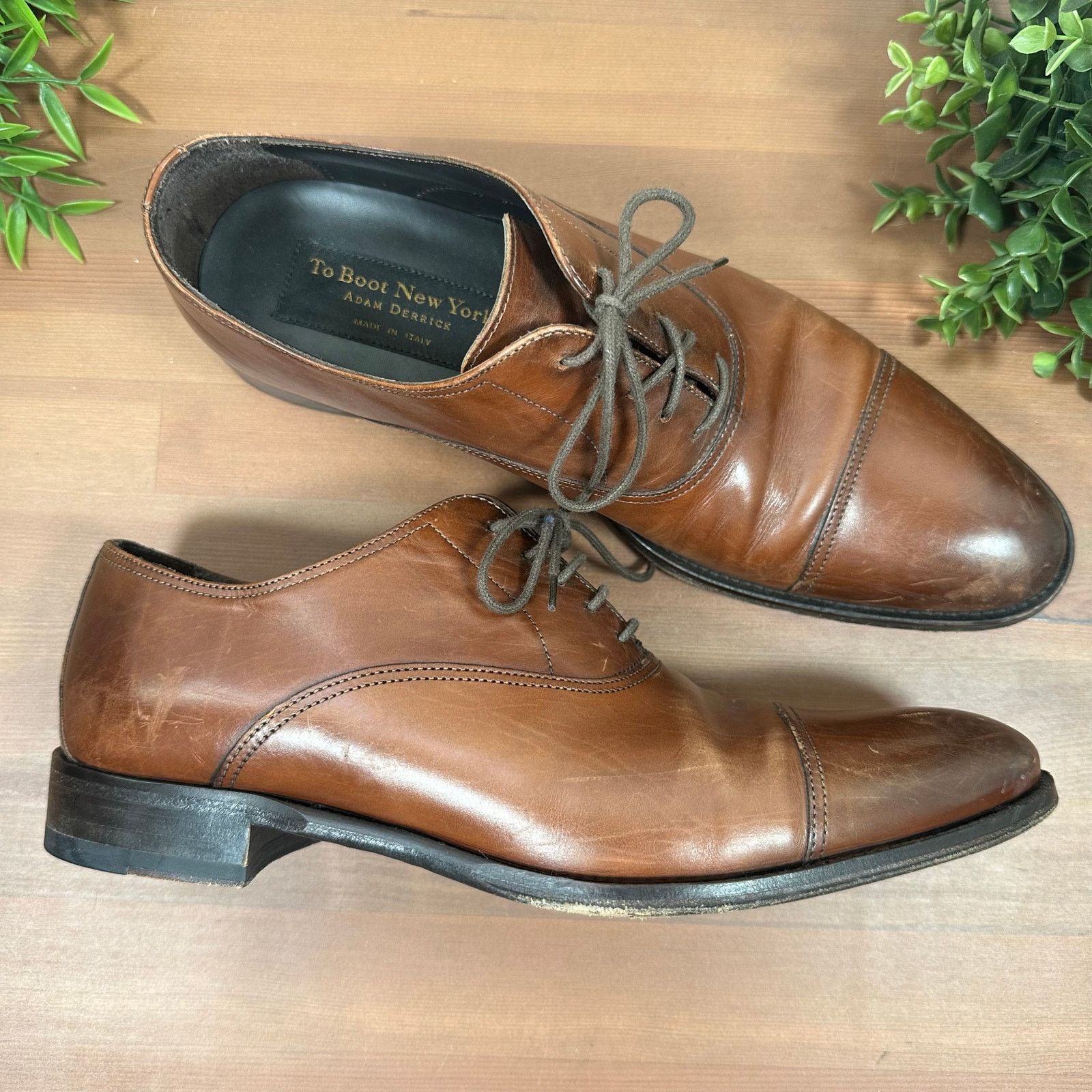 To Boot New York Brown Leather Cap-Toe Derby Shoes To Boot New York - Forley Light Brown Leather Cap-Toe Oxford main image 3