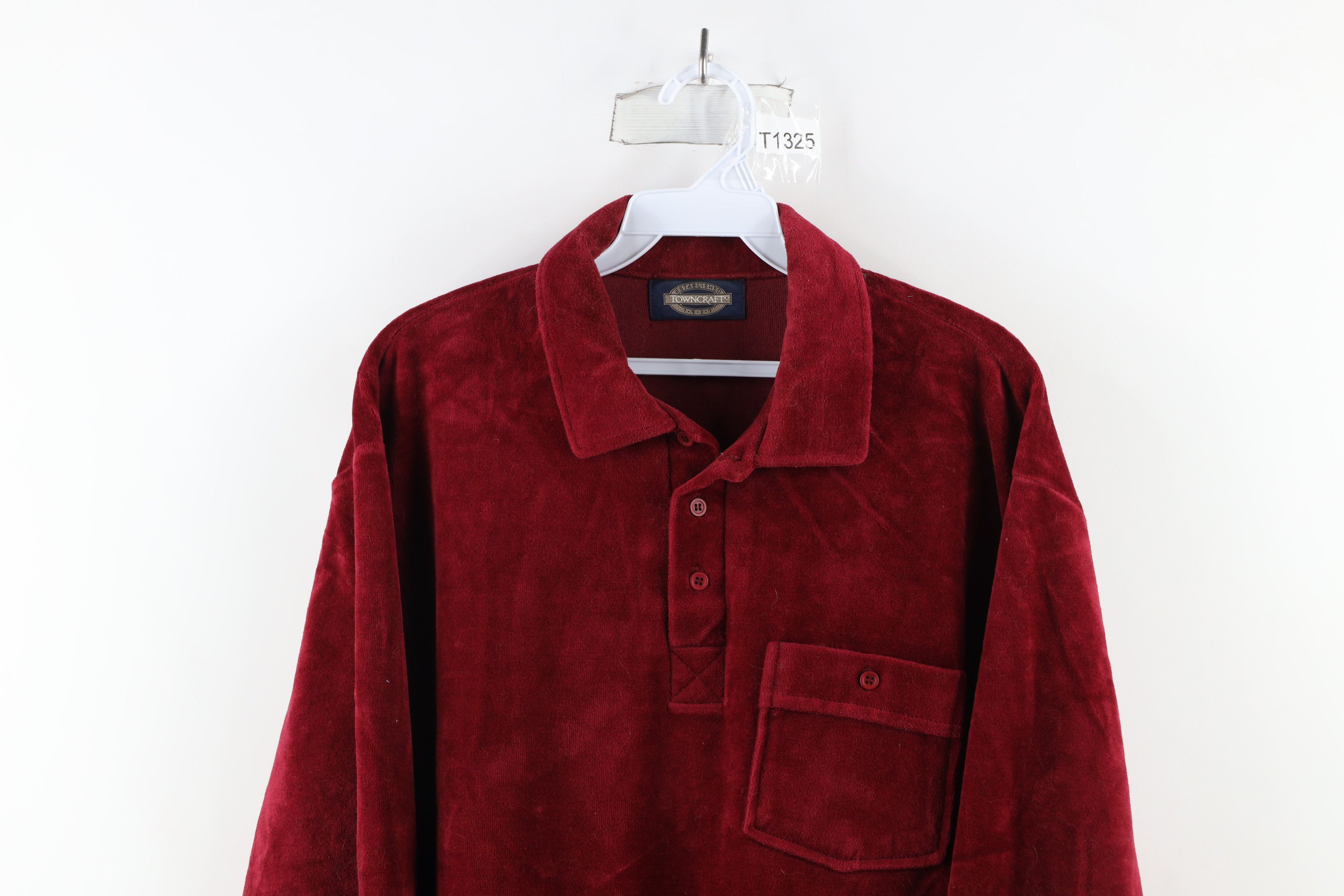 Vintage Vintage 70s Streetwear Collared Pullover Polo Shirt Red Size US L / EU 52-54 / 3 - 2 Thumbnail