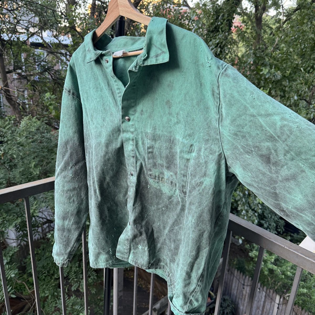 Vintage Thrashed Faded Distressed Dirty Work Jacket ERD Grunge Size US XXL / EU 58 / 5 - 5 Thumbnail