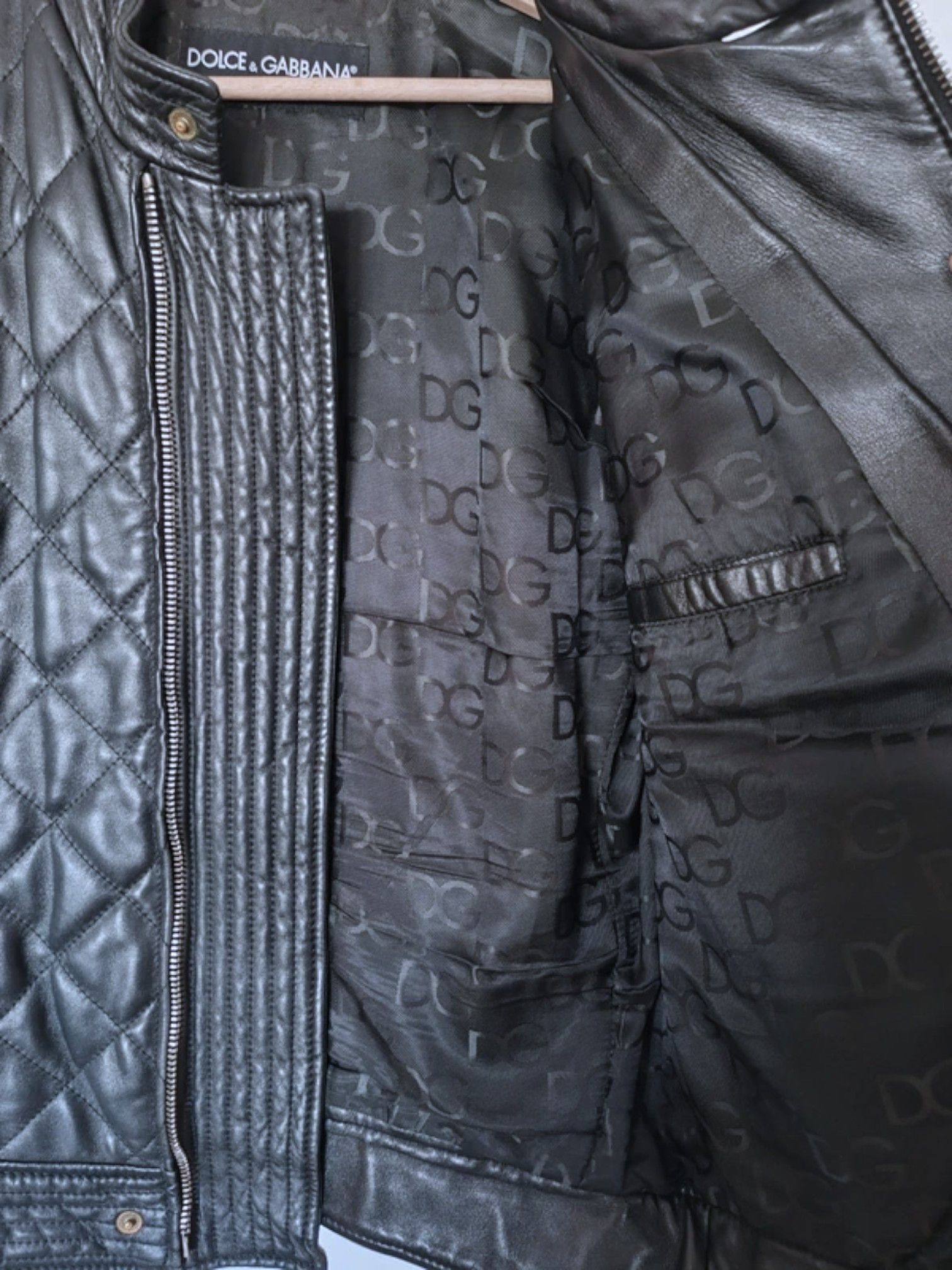 Dolce & Gabbana Dolce & Gabbana Quilted Lambskin Moto Jacket, c. 2010s Size US L / EU 52-54 / 3 - 4 Thumbnail