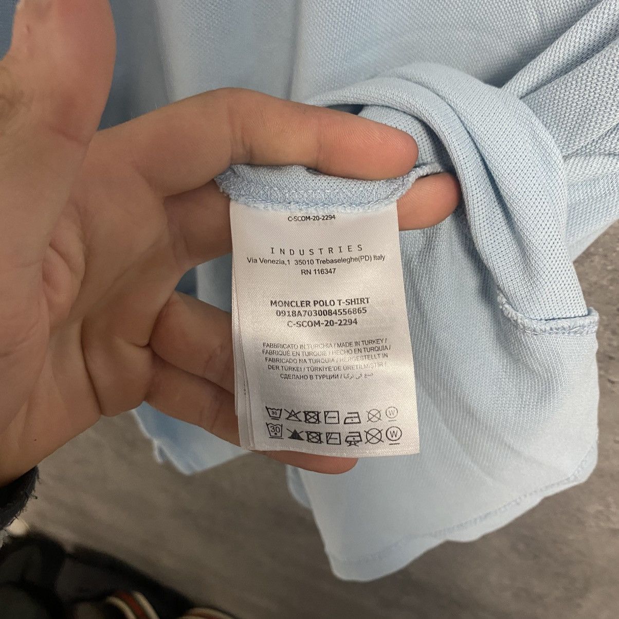 Moncler Moncler Polo Maglia Shirt Light Blue Size US M / EU 48-50 / 2 - 6 Thumbnail