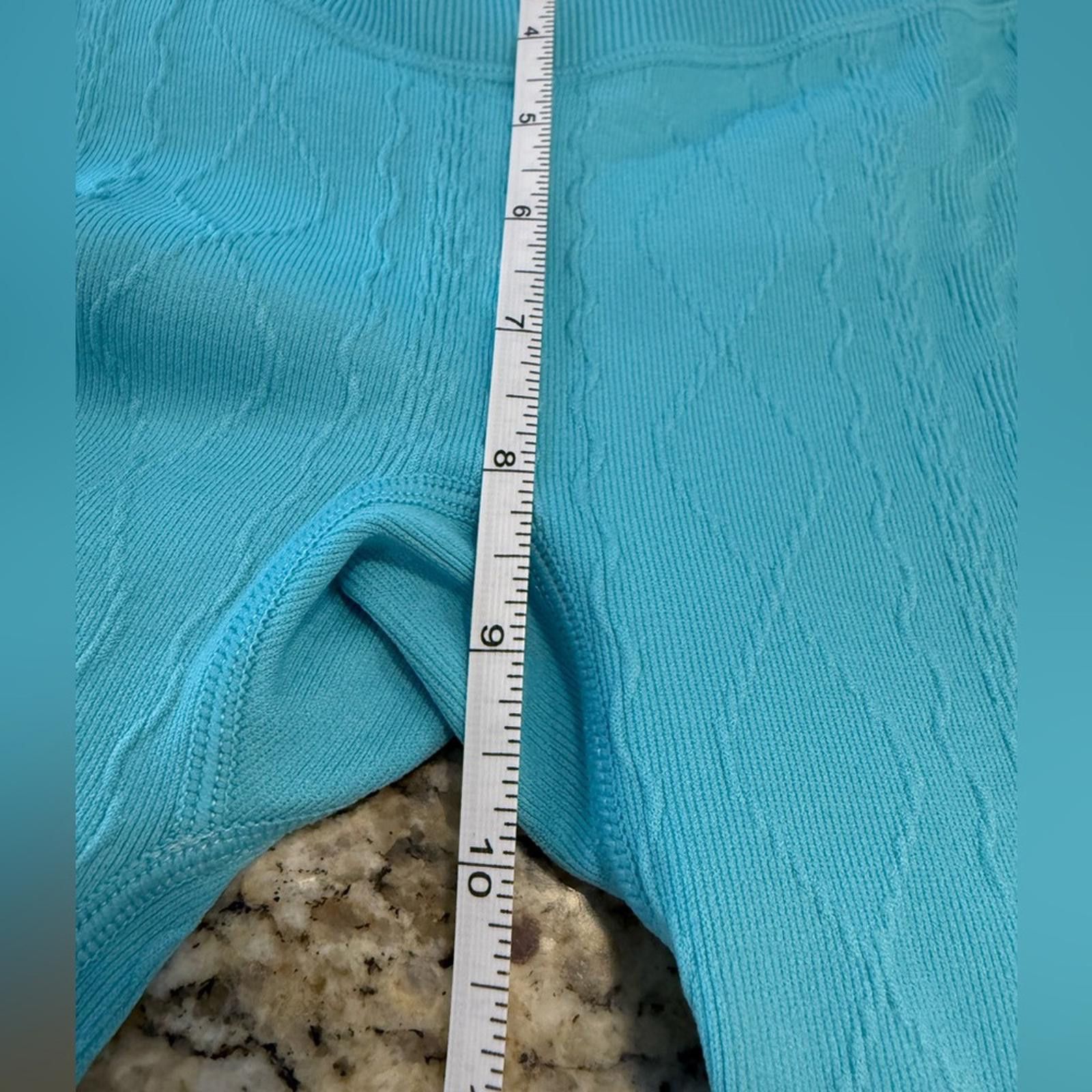 Other Joy Lab teal blue ribbed leggings. Features a SZ SM Size 28" / US 6 / IT 42 - 5 Thumbnail