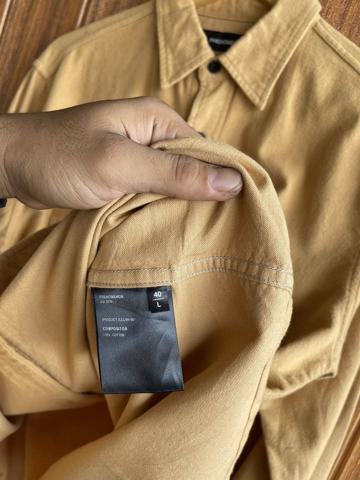 PHENOMENON AW10🔥PHENOMENON🔥Chambray Shirt Button Up Japan Size US L / EU 52-54 / 3 - 8 Thumbnail