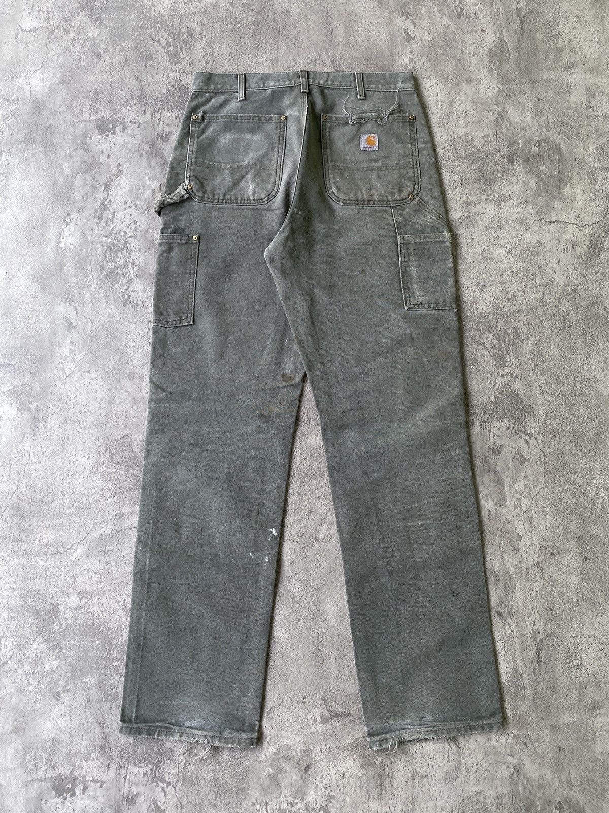 Carhartt Distressed Faded Vintage Carhartt Double Knee B01 Moss Green Size US 32 / EU 48 - 2 Thumbnail