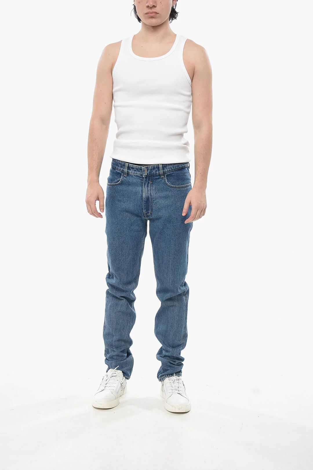 Givenchy og1mm0326 Slim Fit Medium Wash Jeans in Light Blue Size US 31 - 4 Thumbnail