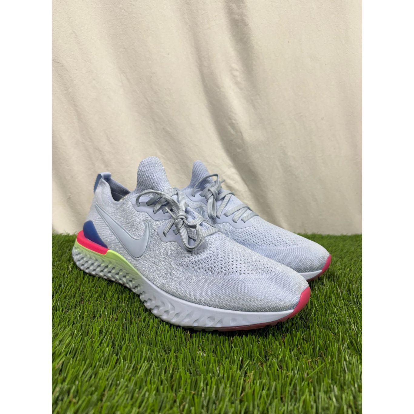 Nike Nike Epic React Flyknit 2 Men's Size 14 Running Shoes Hydrog Size US 14 / EU 47 - 1 Thumbnail