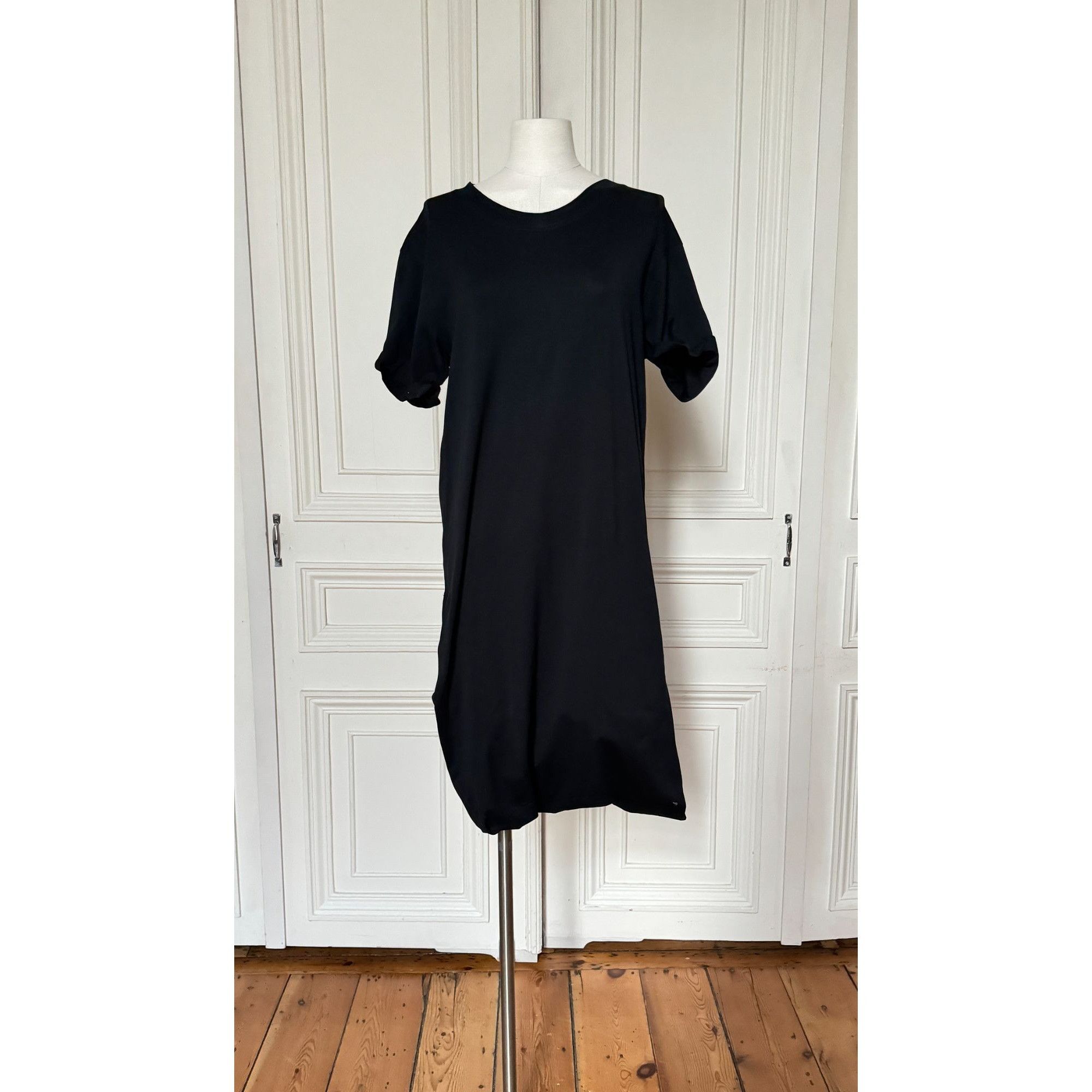 Maison Margiela SS 2008 Black Jersey Cocoon Dress Size M / US 6-8 / IT 42-44 - 1 Thumbnail