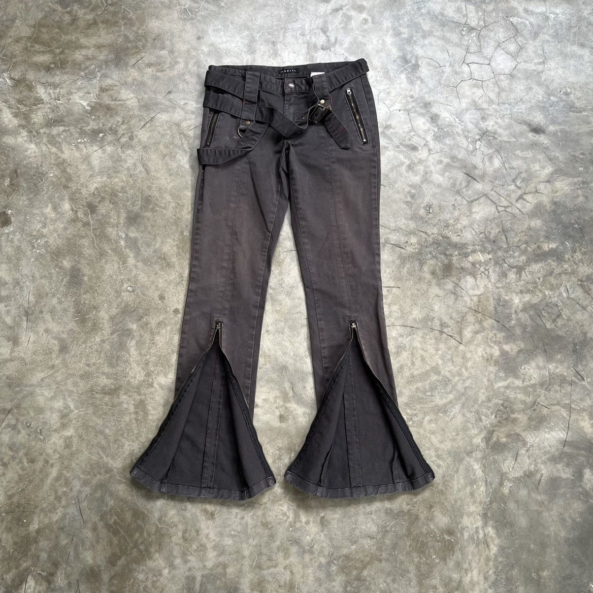 Undercover 2000s Moussy Undercover Washed Bondage Bottom Zip Pants Size US 27 - 1 Thumbnail