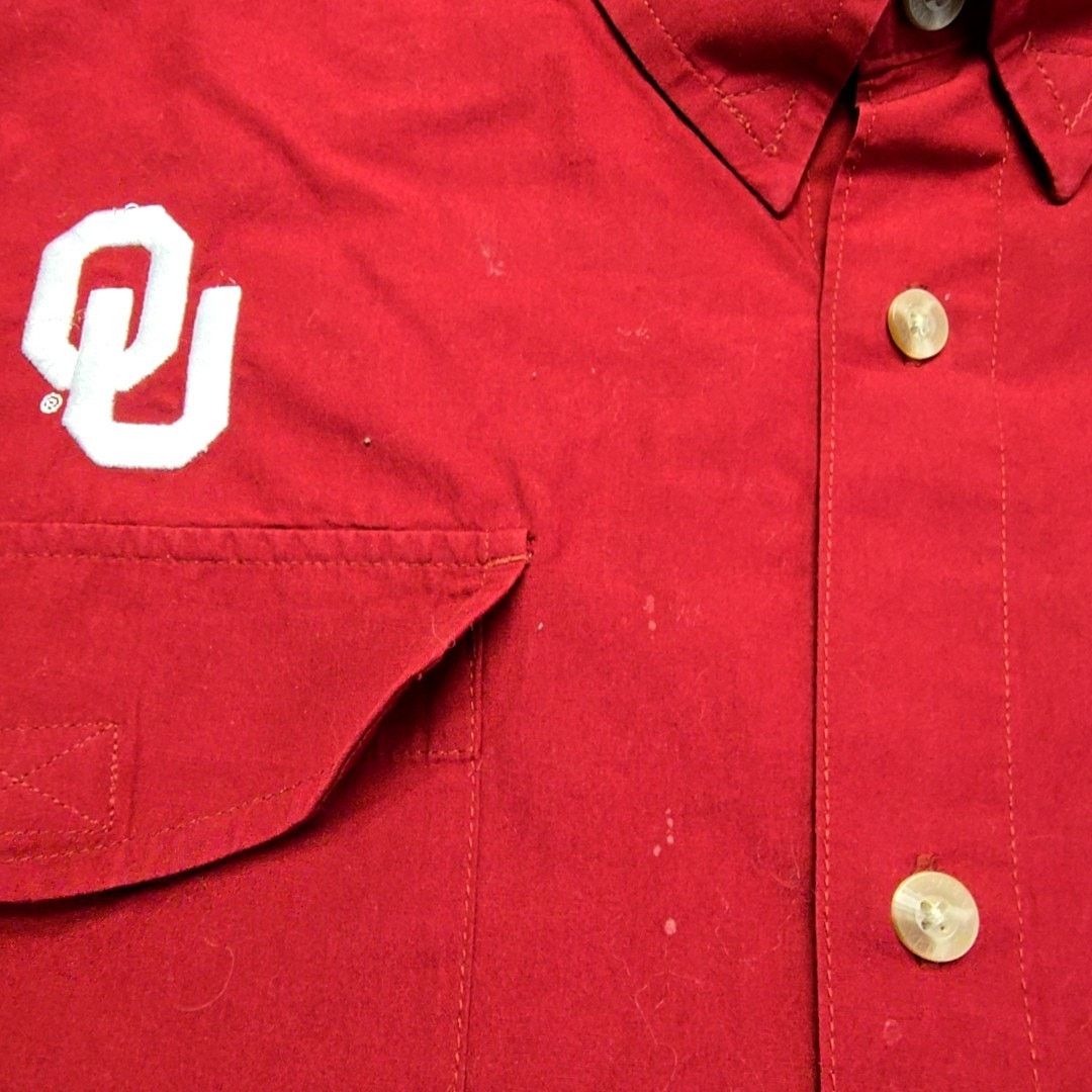 Columbia Columbia PFG Oklahoma Sooner Red Outdoor Fishing L Shirt Size US L / EU 52-54 / 3 - 8 Thumbnail