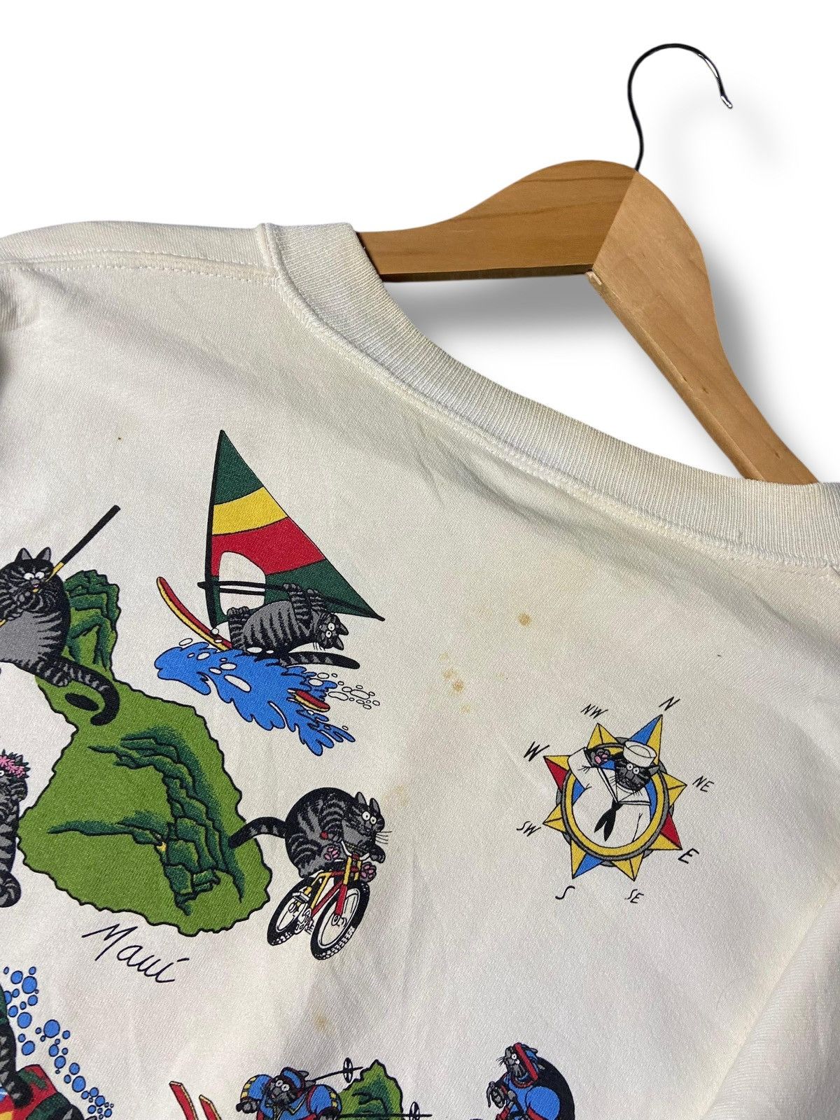 Japanese Brand Crazy Shirts Hawaii Kliban Cat Sweatshirt (170) Size US M / EU 48-50 / 2 - 8 Thumbnail