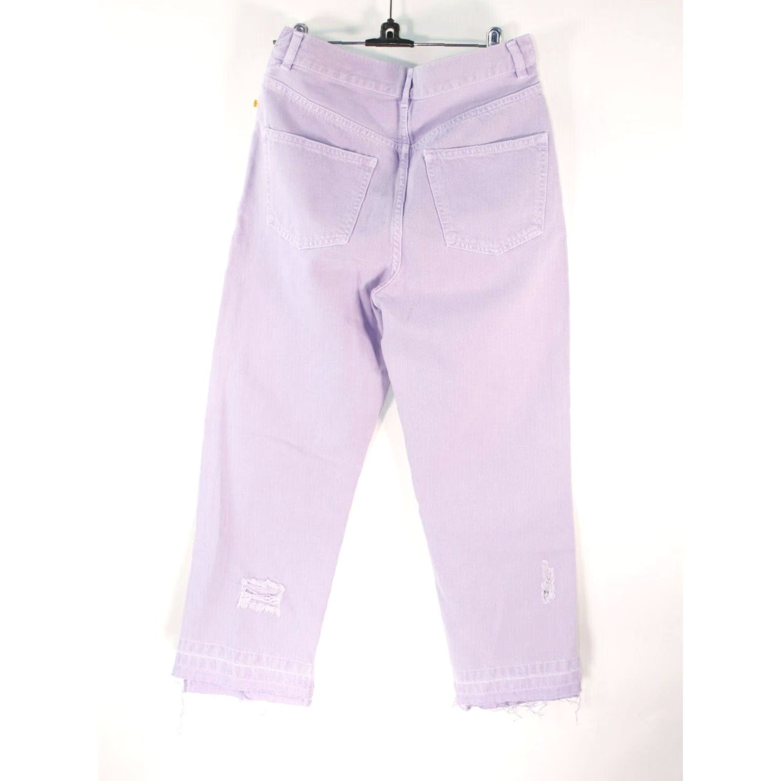 Asos ASOS Women's Purple Ripped Distressed Denim Jeans, Size 26X32 - Button Fly - 26x32 - Purple - Jeans - Women Size 26" / US 2 / IT 38 - 6 Thumbnail