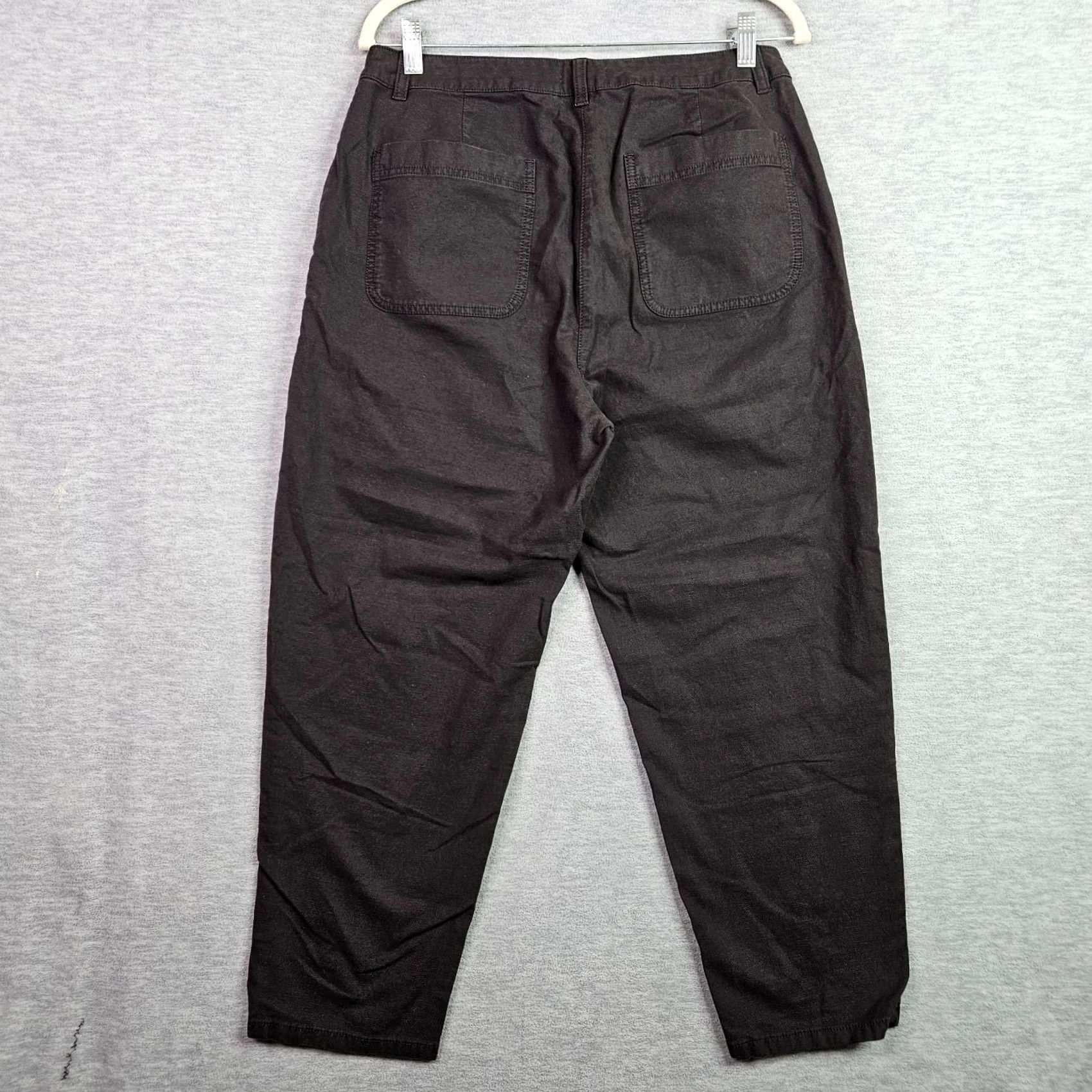 Eileen Fisher Eileen Fisher Pants Women Size 10 Light Black Straight Leg Career Minimalist Size 32" / US 10 / IT 46 - 2 Thumbnail