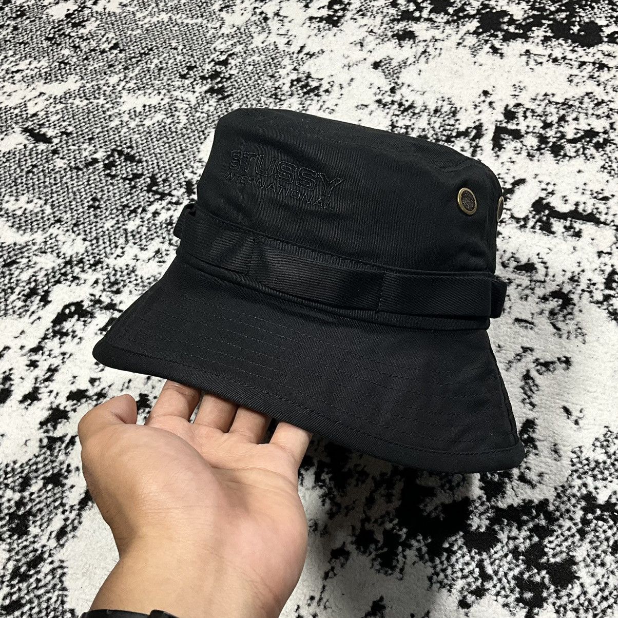 Vintage STUSSY FISHERMAN BUCKET HAT BLACK - M/L Size ONE SIZE - 1 Thumbnail