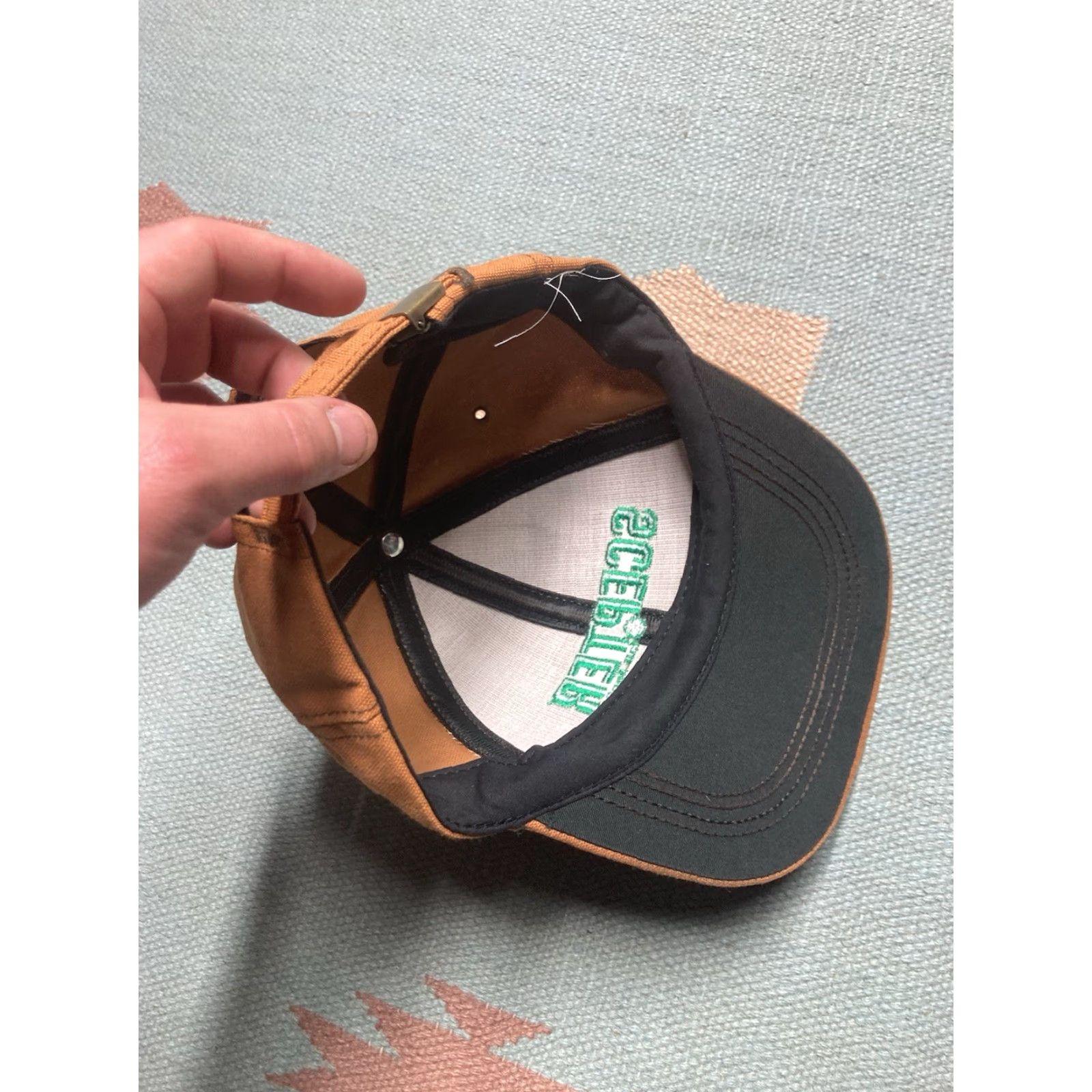 Vintage VINTAGE Unbranded Strapback Hat Canvas Cap Tan Khaki Beige Beige Men Adjustable Cap Men Strapback Hat Size ONE SIZE - 6 Thumbnail