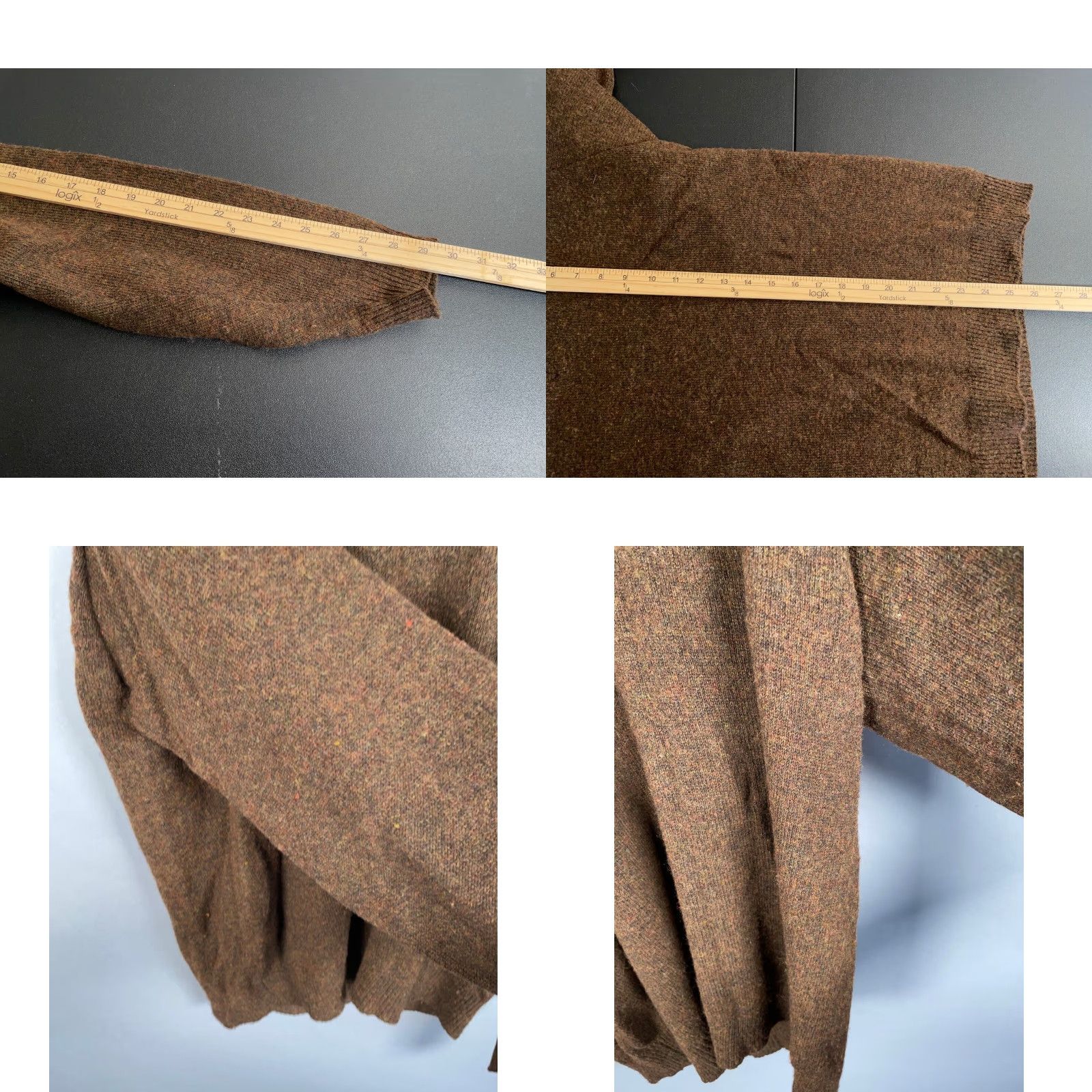 Arrow VTG Arrow V-Neck Wool Blend Sweater Adult Medium Brown Mens 70s Size US L / EU 52-54 / 3 - 8 Thumbnail