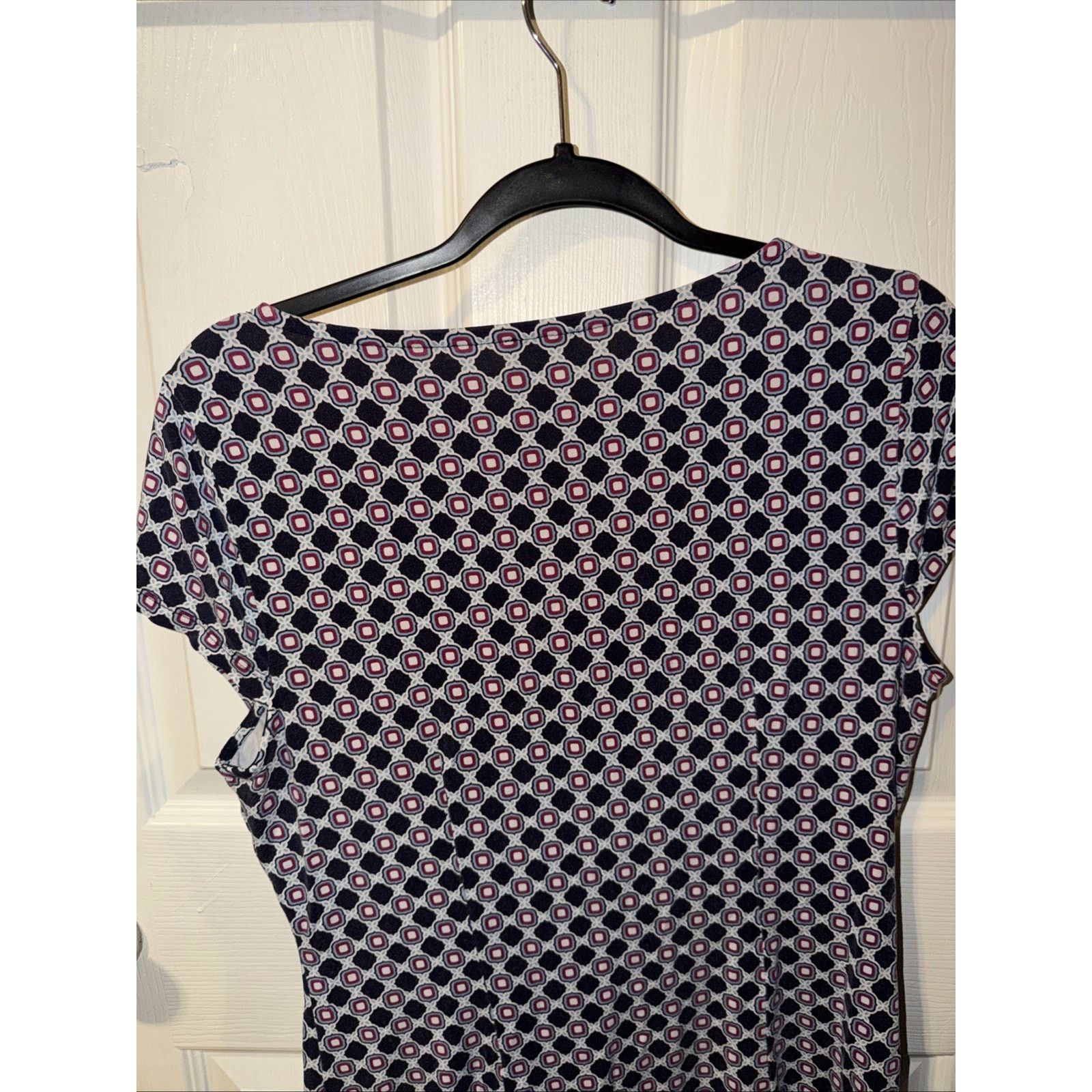 Talbots Talbots Womens Dress Size Medium Navy Blue Pink Geometric Size M / US 6-8 / IT 42-44 - 10 Thumbnail
