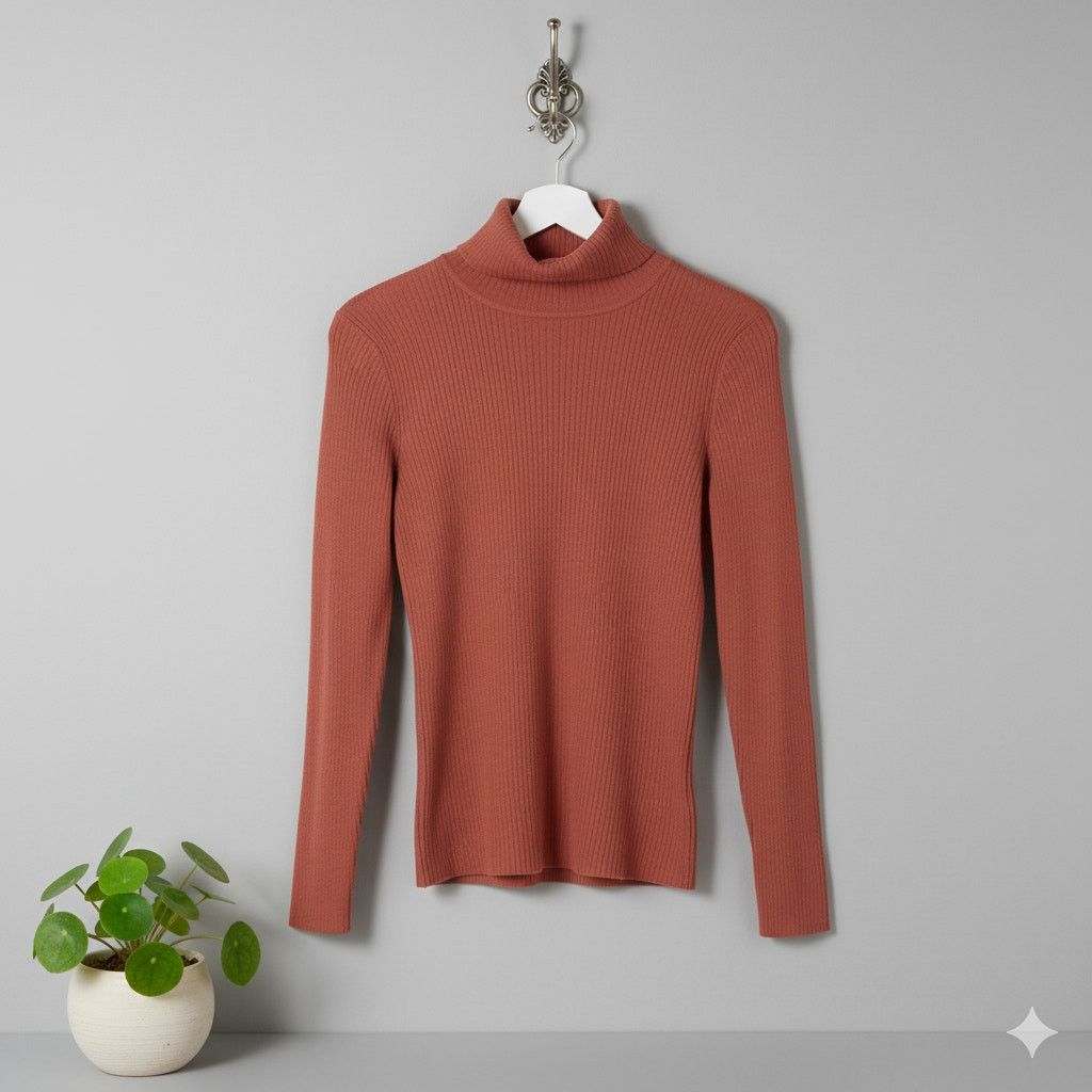 DKNY DKNY Ribbed Sleek Turtleneck NWT Women's Size Medium Size M / US 6-8 / IT 42-44 - 1 Thumbnail