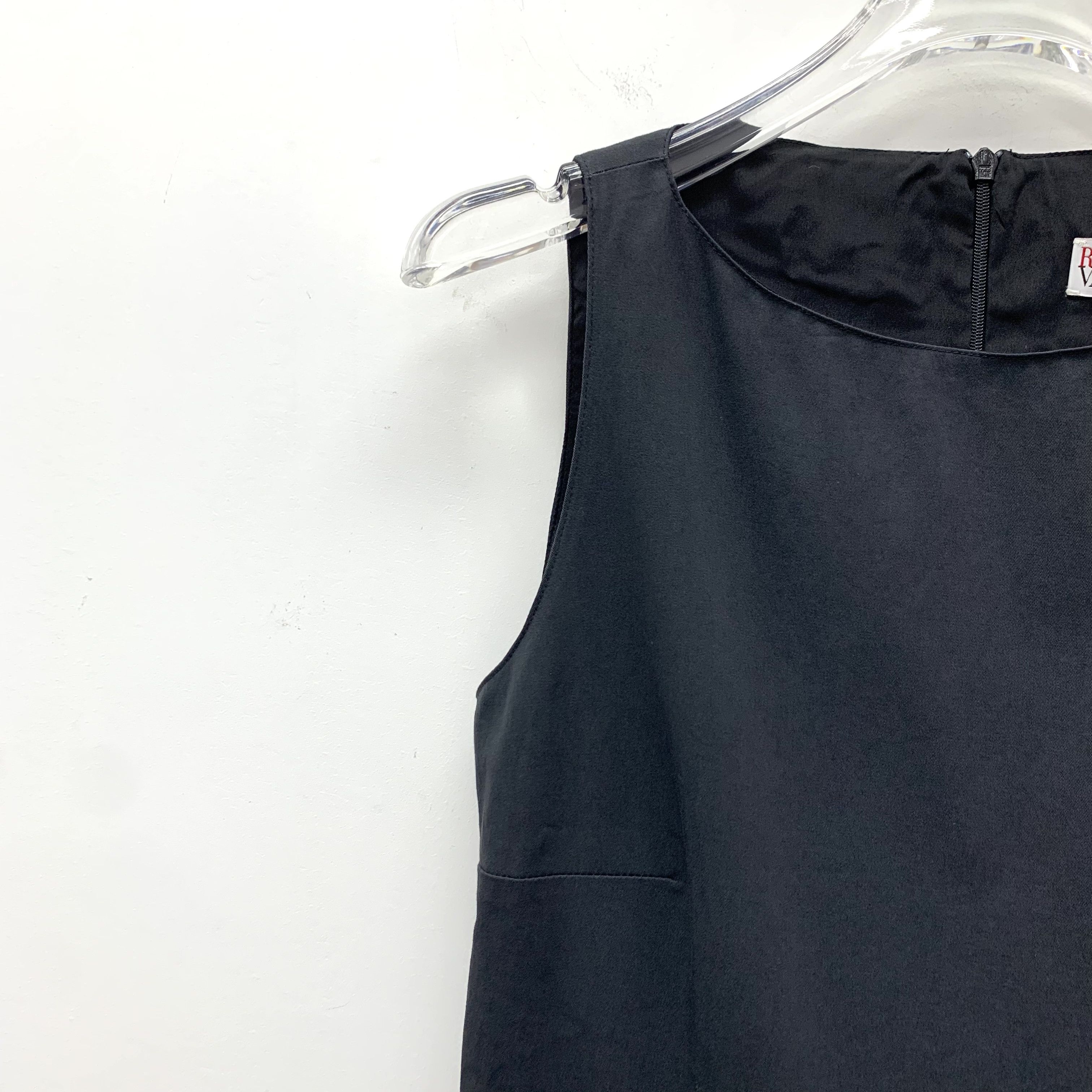RED Valentino Red Valentino Black Ruffle Cotton Sleeveless Dress (M) Size M / US 6-8 / IT 42-44 - 7 Thumbnail
