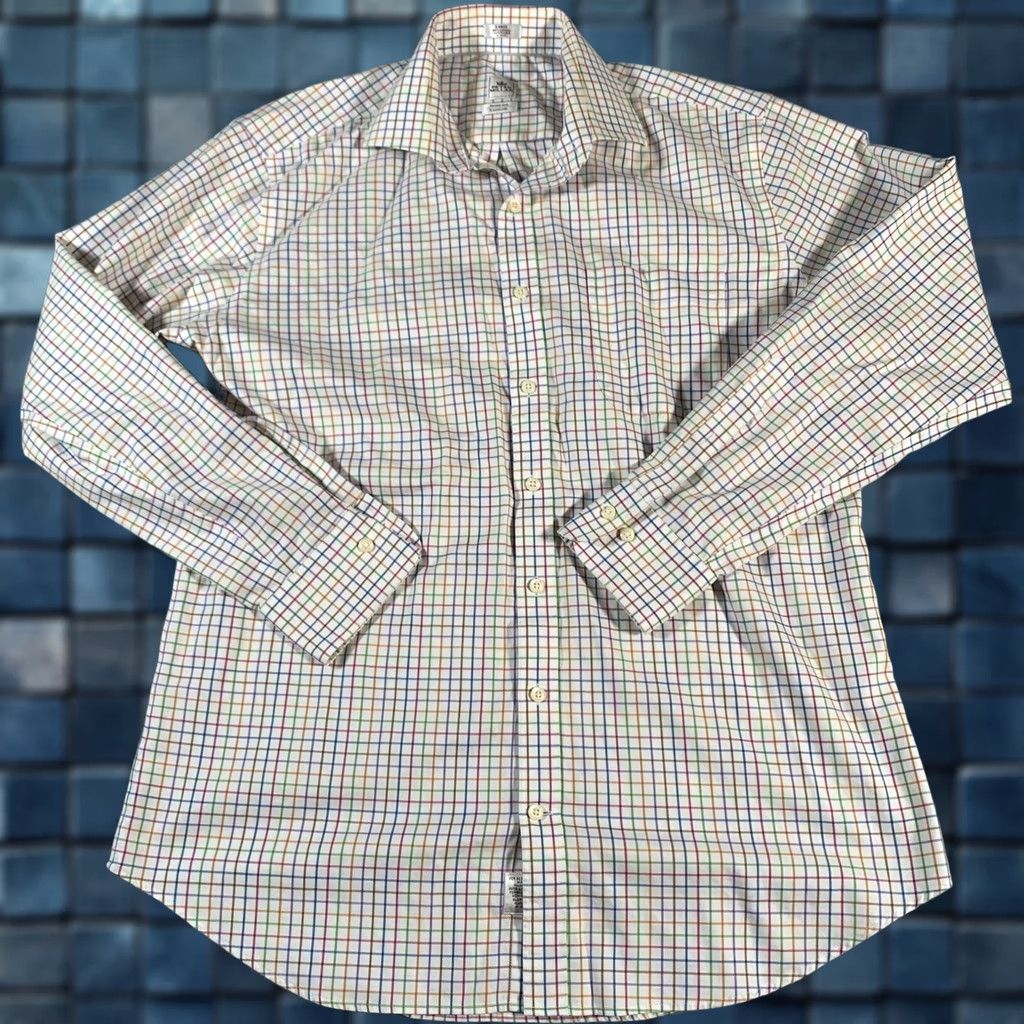 Peter Millar Peter Millar Shirt Mens Large Multicolor Plaid Button-Down Nanoluxe Easycare Wrinkle Resistant Classic Check 100% Cotton Size US L / EU 52-54 / 3 - 1 Thumbnail