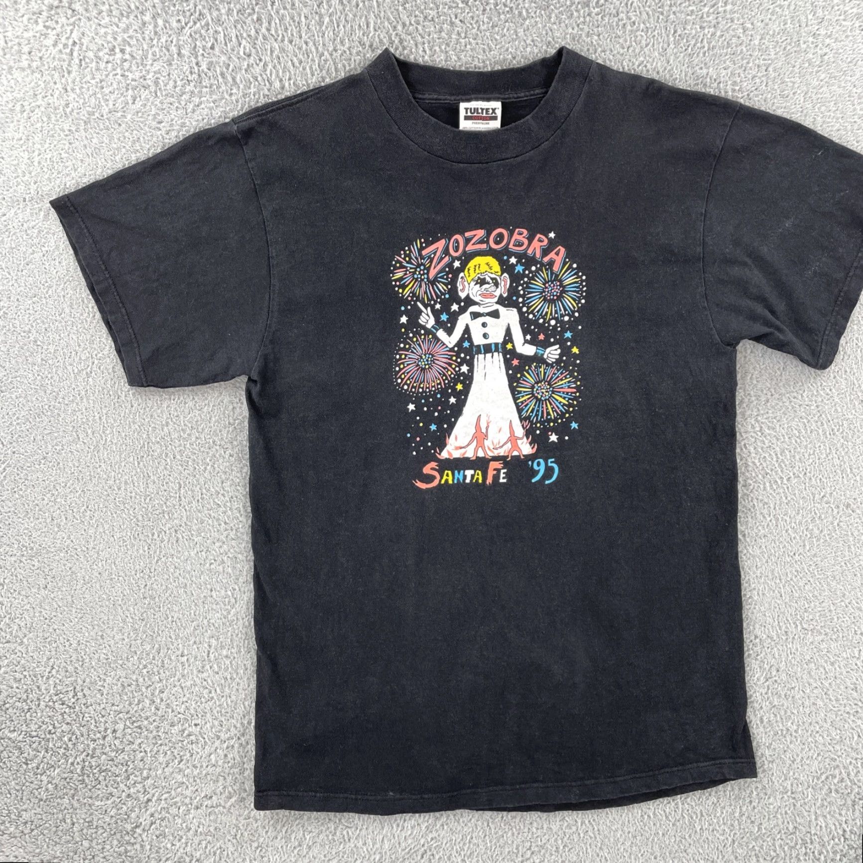 Tultex VINTAGE Tultex Mens Large Black Shirt 1995 Zozobra Santa Fe NM Kiwanis Will Shushter Shirt Mens L Black 90s USA Art Size US L / EU 52-54 / 3 - 3 Thumbnail