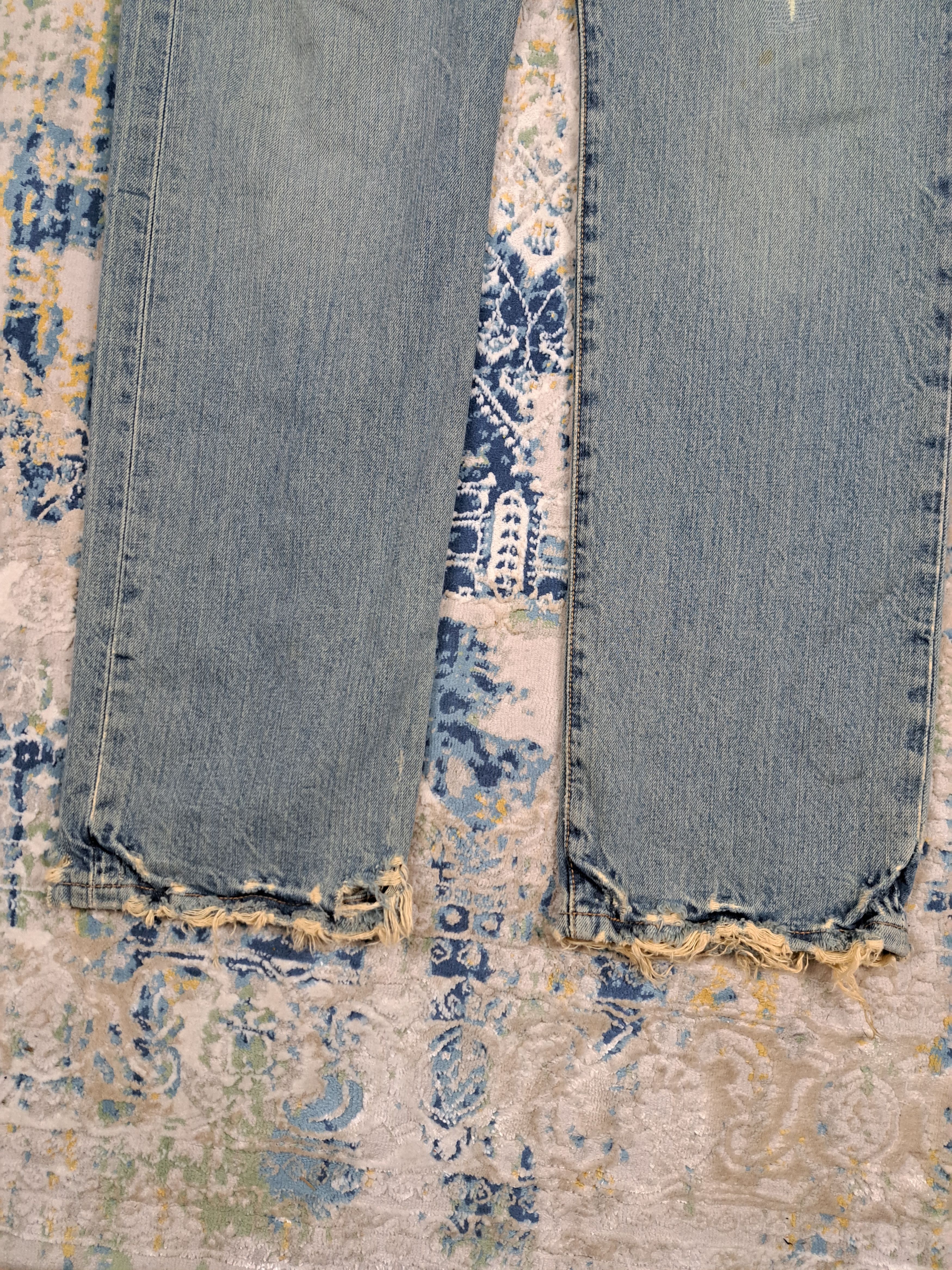 Levi's Vintage Levis 501 OG Miner's Distressed Denim Gold Button Size US 32 / EU 48 - 6 Thumbnail