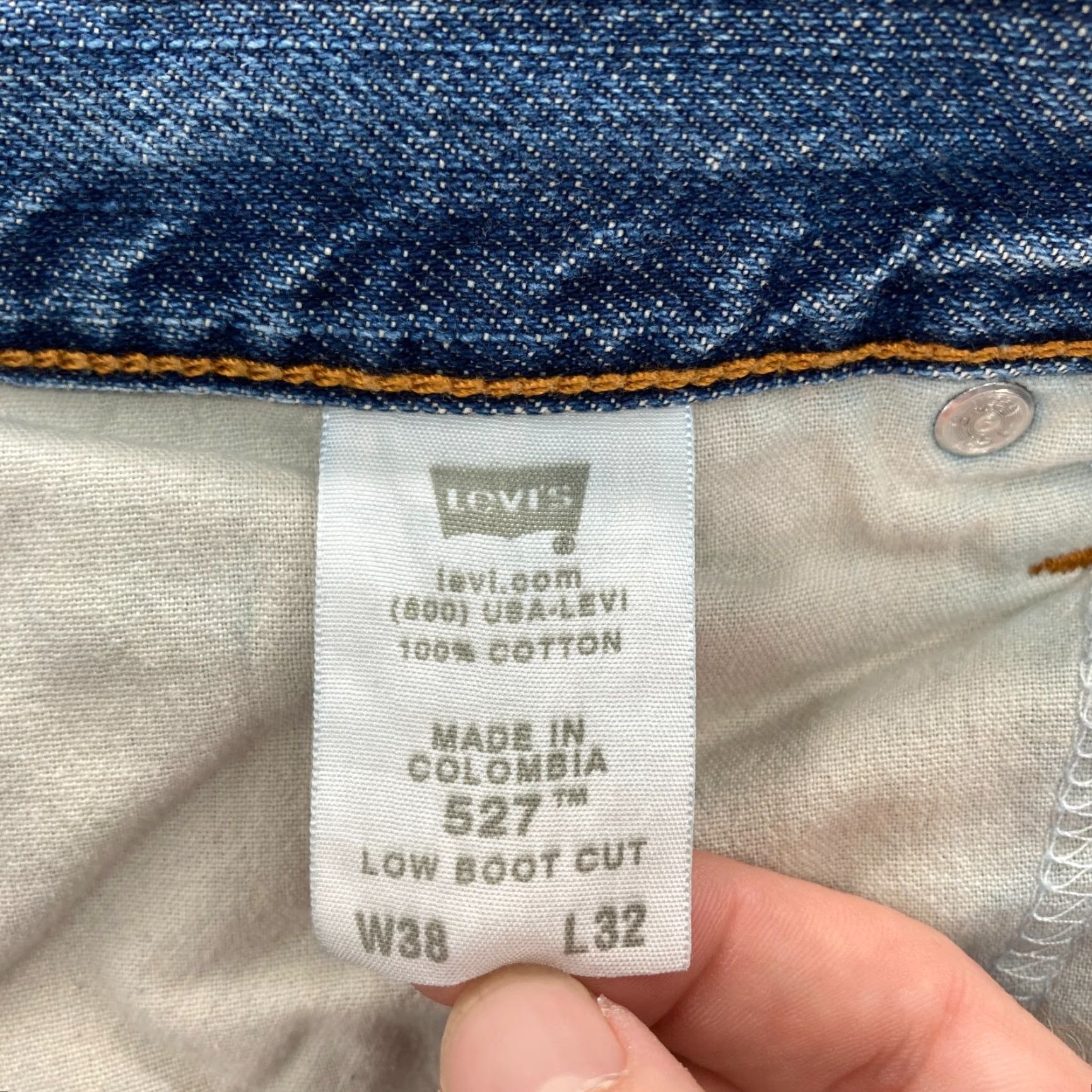 Levi's Levi's 527 Jeans Mens 38x32 Low Rise Bootcut Medium Wash Blue Denim Grunge Y2K Size US 38 / EU 54 - 5 Thumbnail