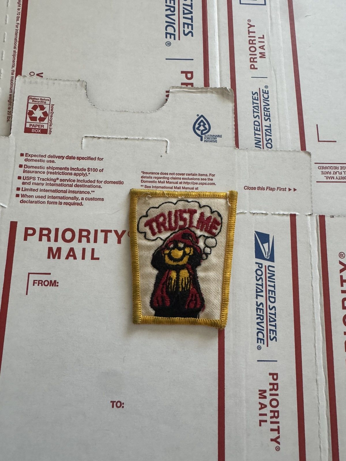 Other Trust Me Mischievous Wizard Vintage Band Patch 80s Americana Size ONE SIZE - 2 Thumbnail