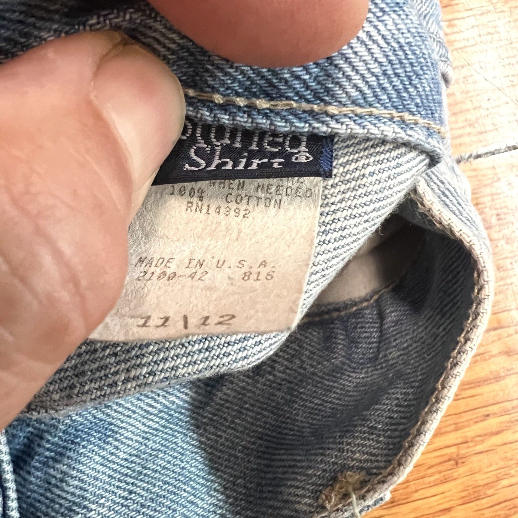 Denime Vintage Stuffed Shirts Denim A-Line Jeans Skirt Womens Size 11/12 Blue Denim Cotton Blue White Size XL / US 12-14 / IT 48-50 - 6 Thumbnail