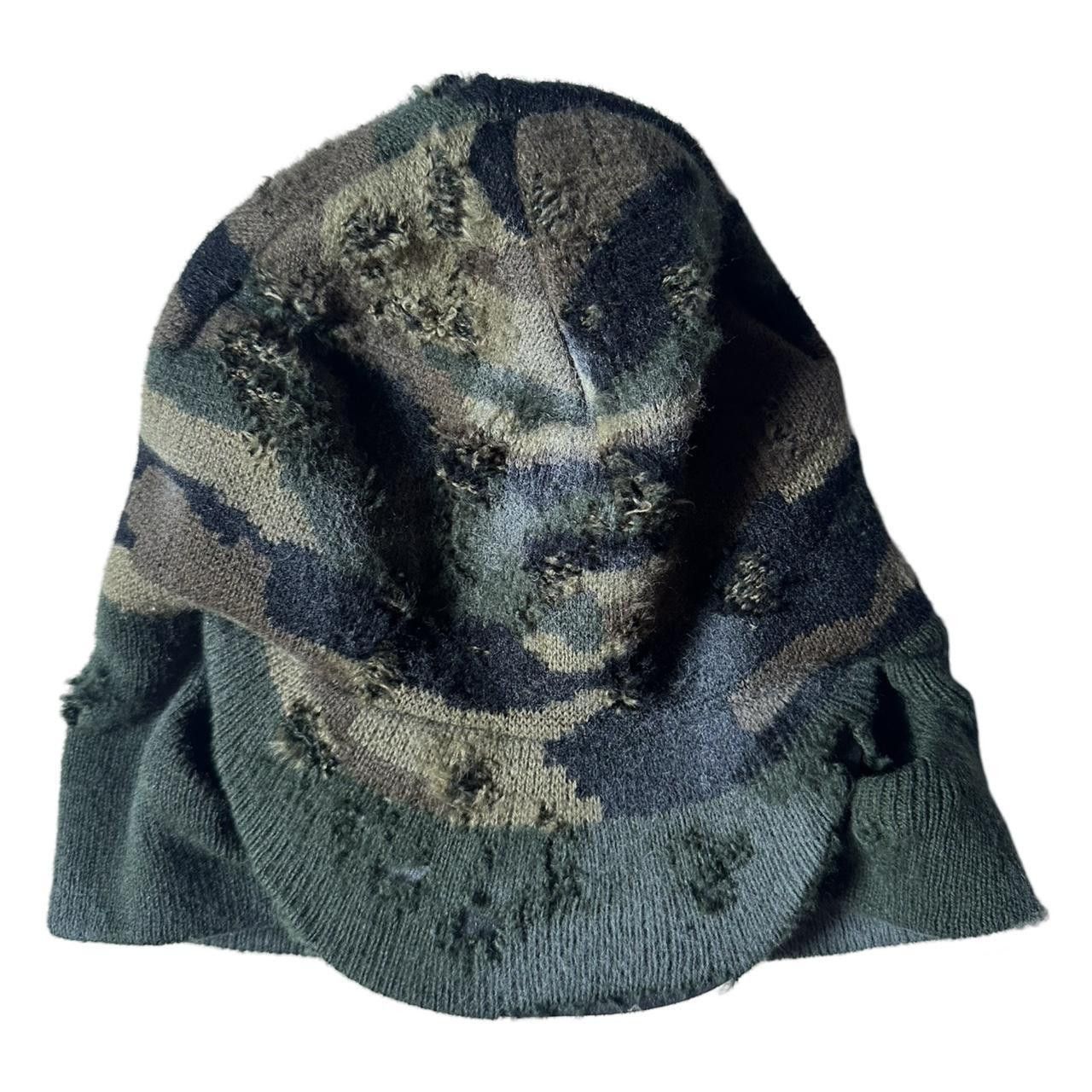 Other ASTROBOI* Distressed Green Camouflage Beanie Cap Size ONE SIZE - 2 Thumbnail