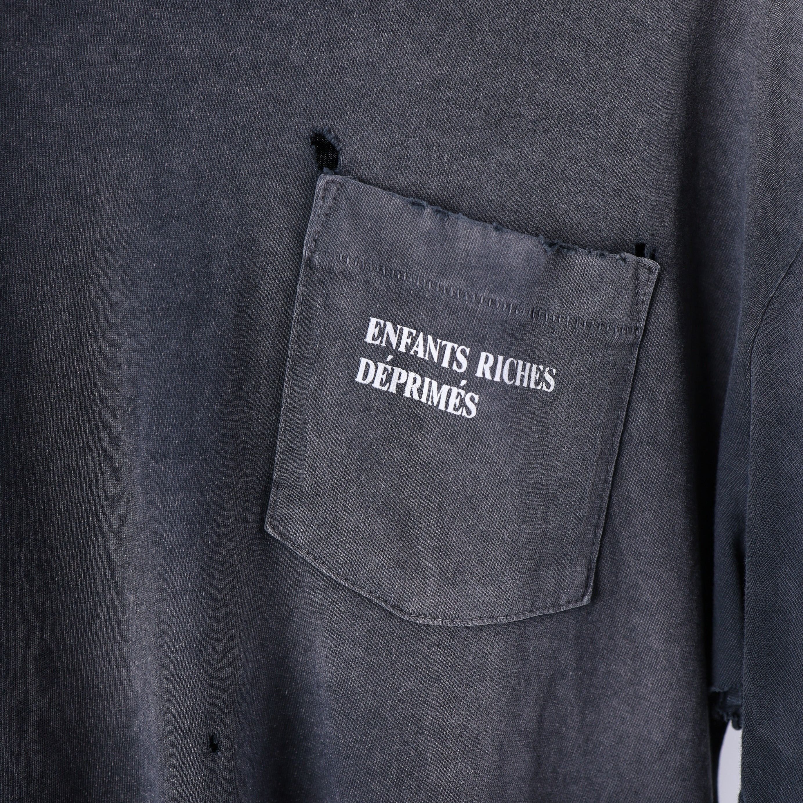 Enfants Riches Deprimes Thrashed Black ERD Pocket Tee Size US XL / EU 56 / 4 - 3 Thumbnail