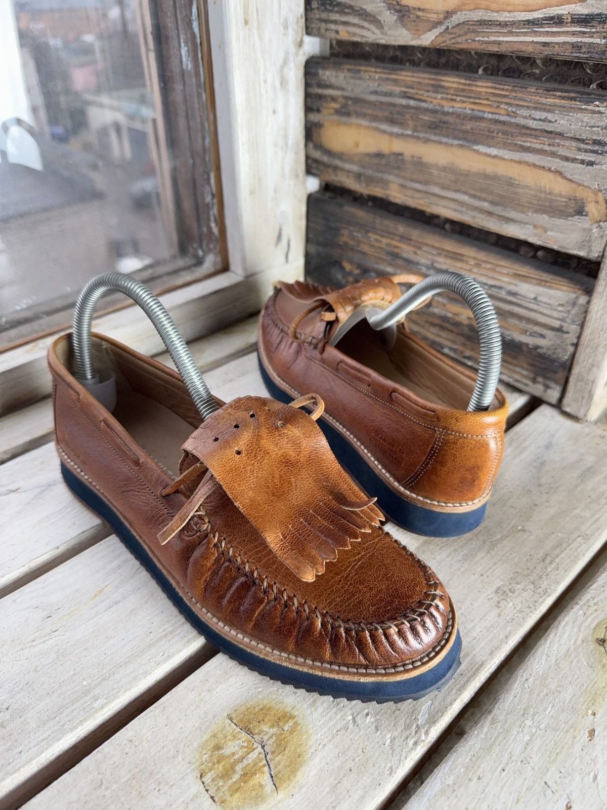 Melvin & Hamilton Luxury Melvin & Hamilton Leather Moccasin Loafers Tan Cognac Size US 7 / EU 40 - 1 Thumbnail