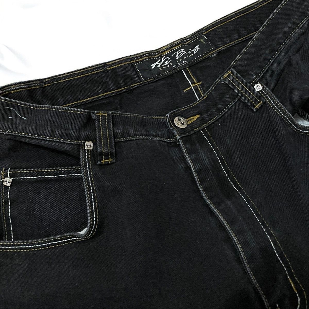 Designer × Vintage Vintage 90's Black Hip Hop Cargo rap carpenter Jeans Wide Size US 33 - 5 Thumbnail